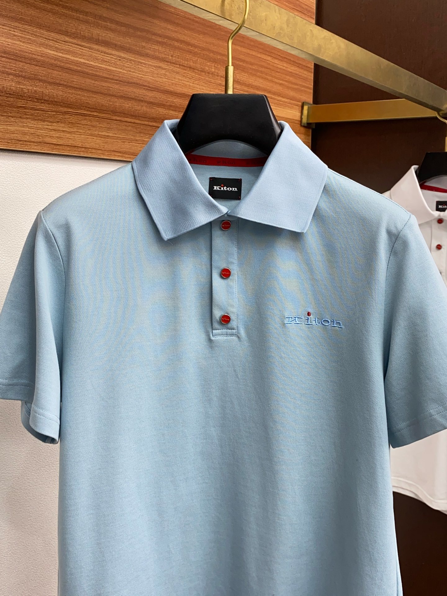 Kiton 官方新款 专柜同步上市 奇顿 男士高埃及棉面料商务休闲翻领短袖POLO衫!胸口精致刺绣,高