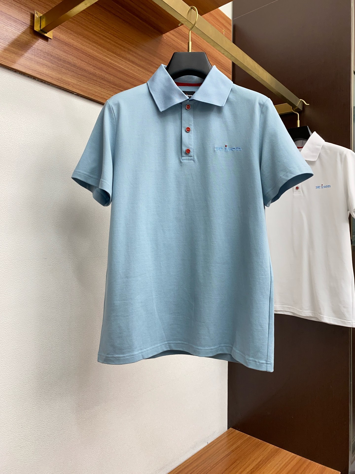 Kiton 官方新款 专柜同步上市 奇顿 男士高埃及棉面料商务休闲翻领短袖POLO衫!胸口精致刺绣,高
