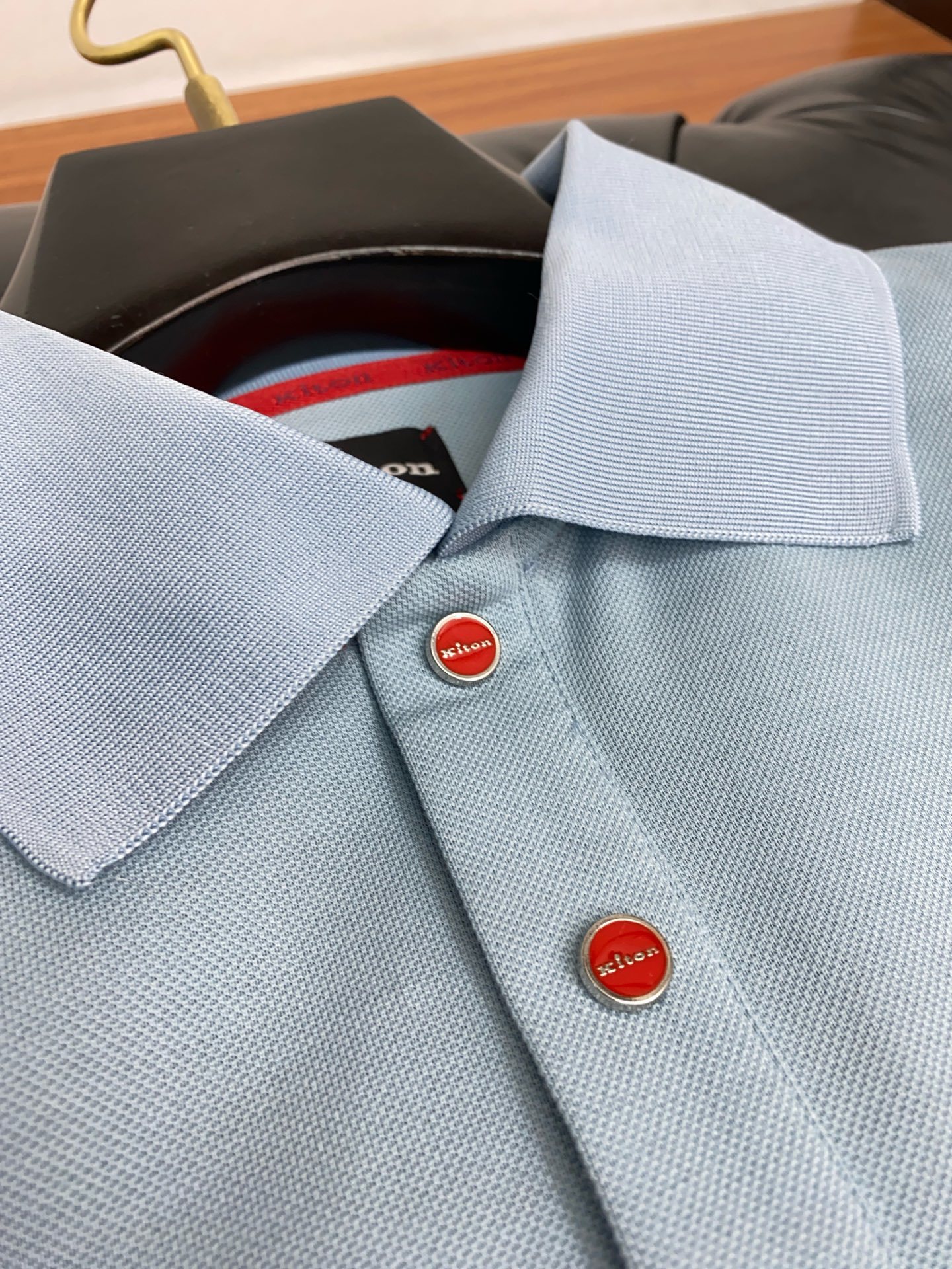 Kiton 官方新款 专柜同步上市 奇顿 男士高埃及棉面料商务休闲翻领短袖POLO衫!胸口精致刺绣,高