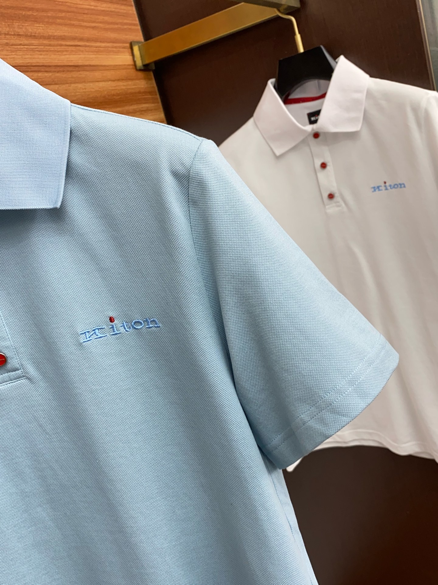 Kiton 官方新款 专柜同步上市 奇顿 男士高埃及棉面料商务休闲翻领短袖POLO衫!胸口精致刺绣,高