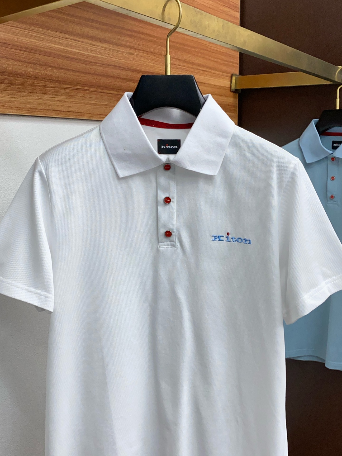 Kiton 官方新款 专柜同步上市 奇顿 男士高埃及棉面料商务休闲翻领短袖POLO衫!胸口精致刺绣,高