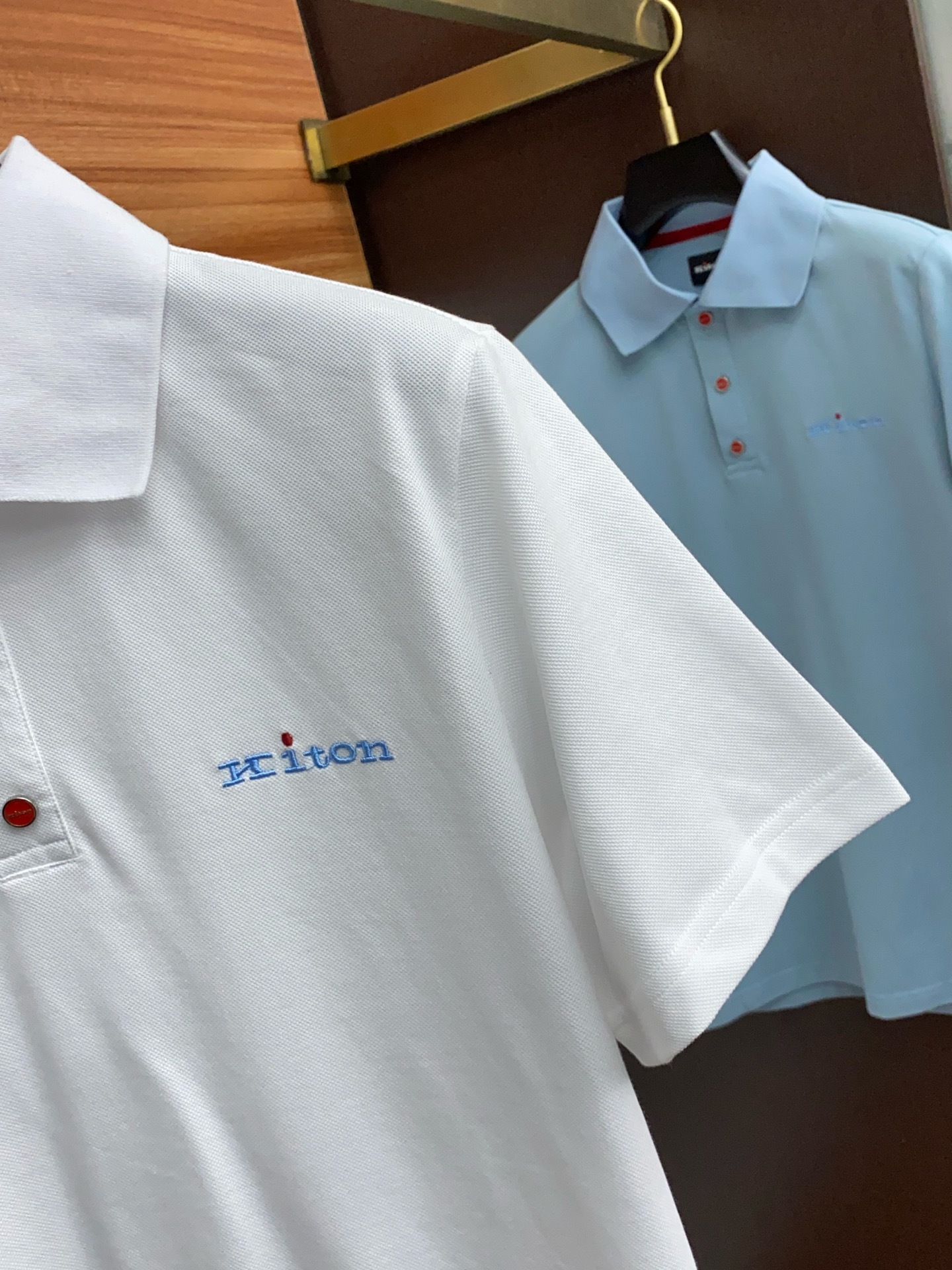 Kiton 官方新款 专柜同步上市 奇顿 男士高埃及棉面料商务休闲翻领短袖POLO衫!胸口精致刺绣,高