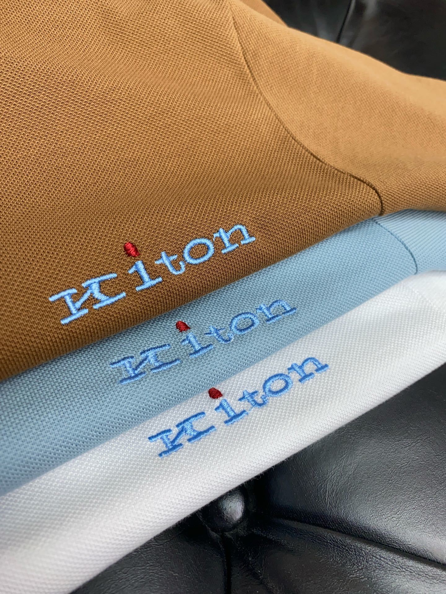 Kiton 官方新款 专柜同步上市 奇顿 男士高埃及棉面料商务休闲翻领短袖POLO衫!胸口精致刺绣,高