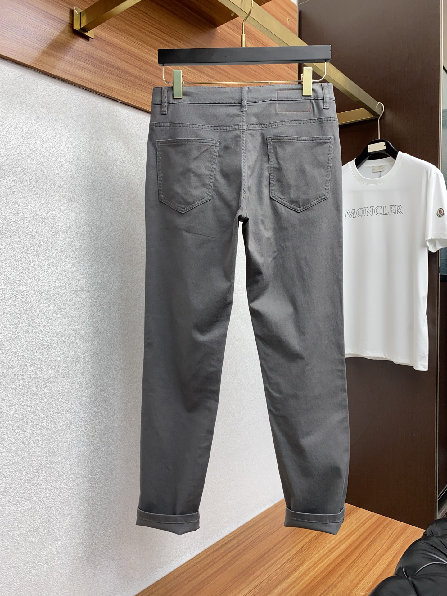 Moncler Men's Gray Five-Pocket Casual Pants - Clean and Comfortable Fit 9 i1740483937814 4806 0 7