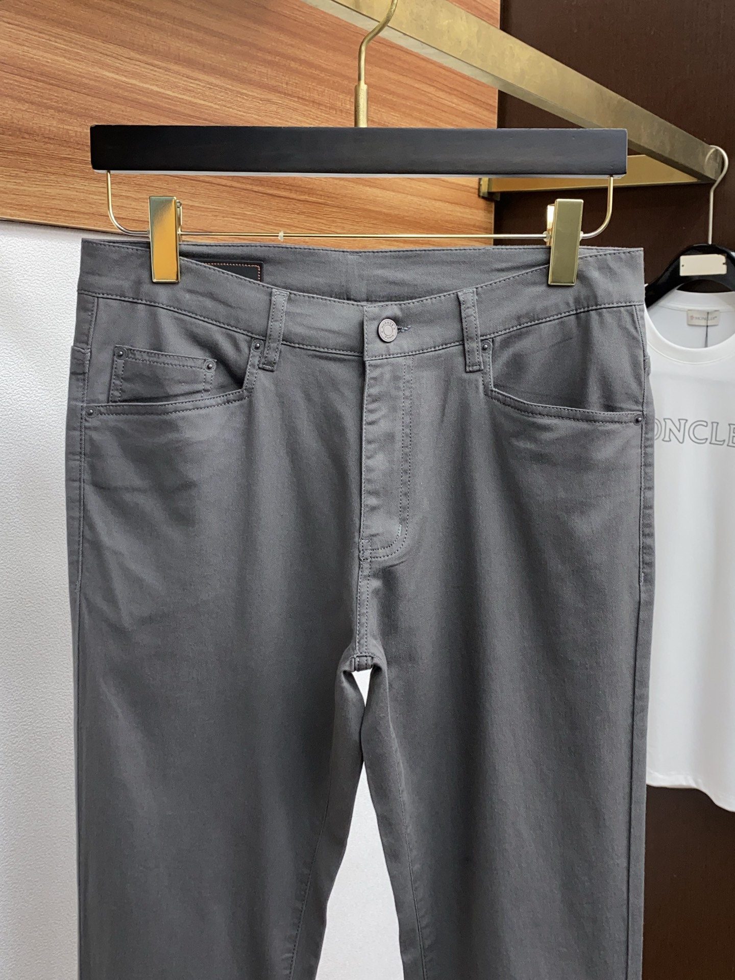 Moncler Men's Gray Five-Pocket Casual Pants - Clean and Comfortable Fit 4 i1740483941079 392 0 2