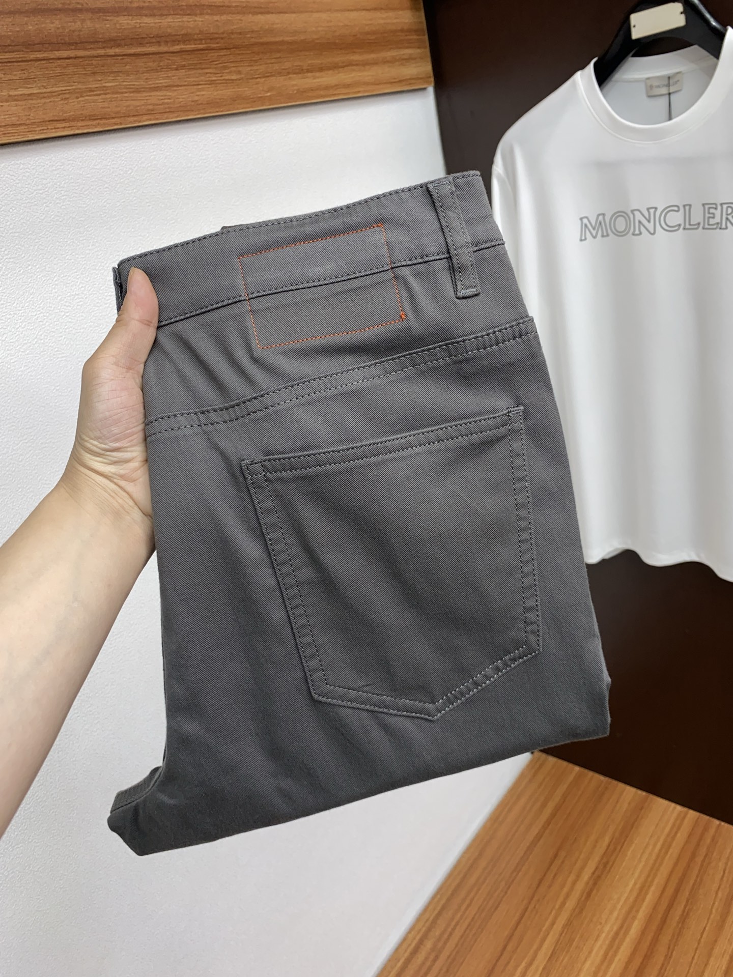 Moncler Men's Gray Five-Pocket Casual Pants - Clean and Comfortable Fit 2 i1740483941153 5127 0 0