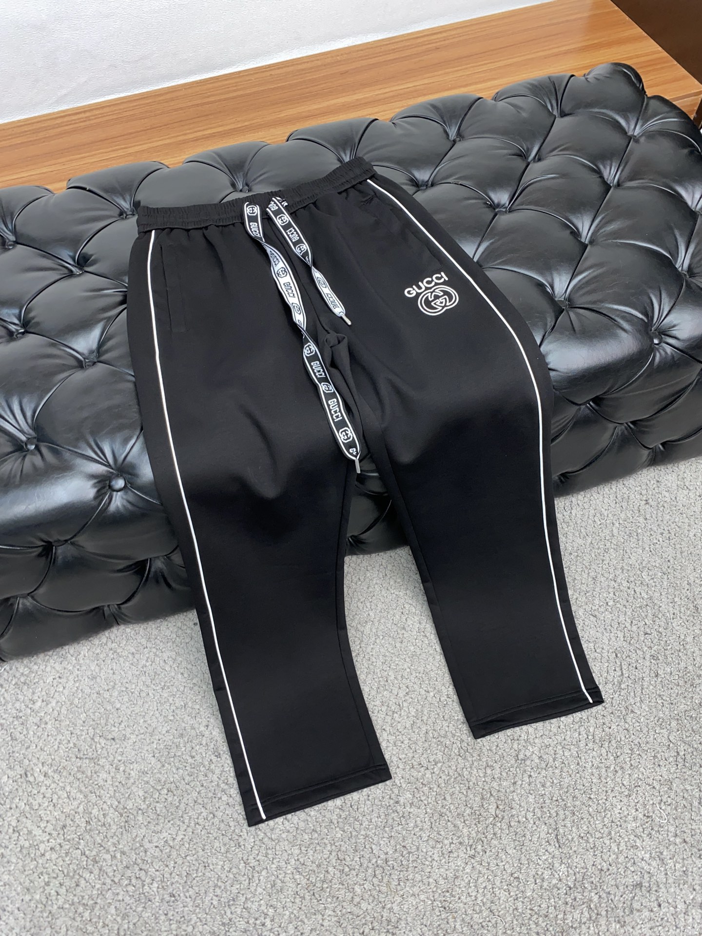 Gucci Women's Black Straight-Leg Lounge Pants with Logo Drawstring 7 i1740975272024 8846 0 7