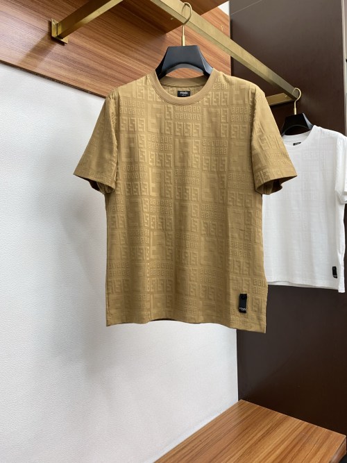 Fendi Jacquard Logo T-Shirt Short Sleeve Crew Neck Luxury Fashion for Men 1 Fendi Jacquard Logo T-Shirt Short Sleeve Crew Neck Luxury Fashion for Men