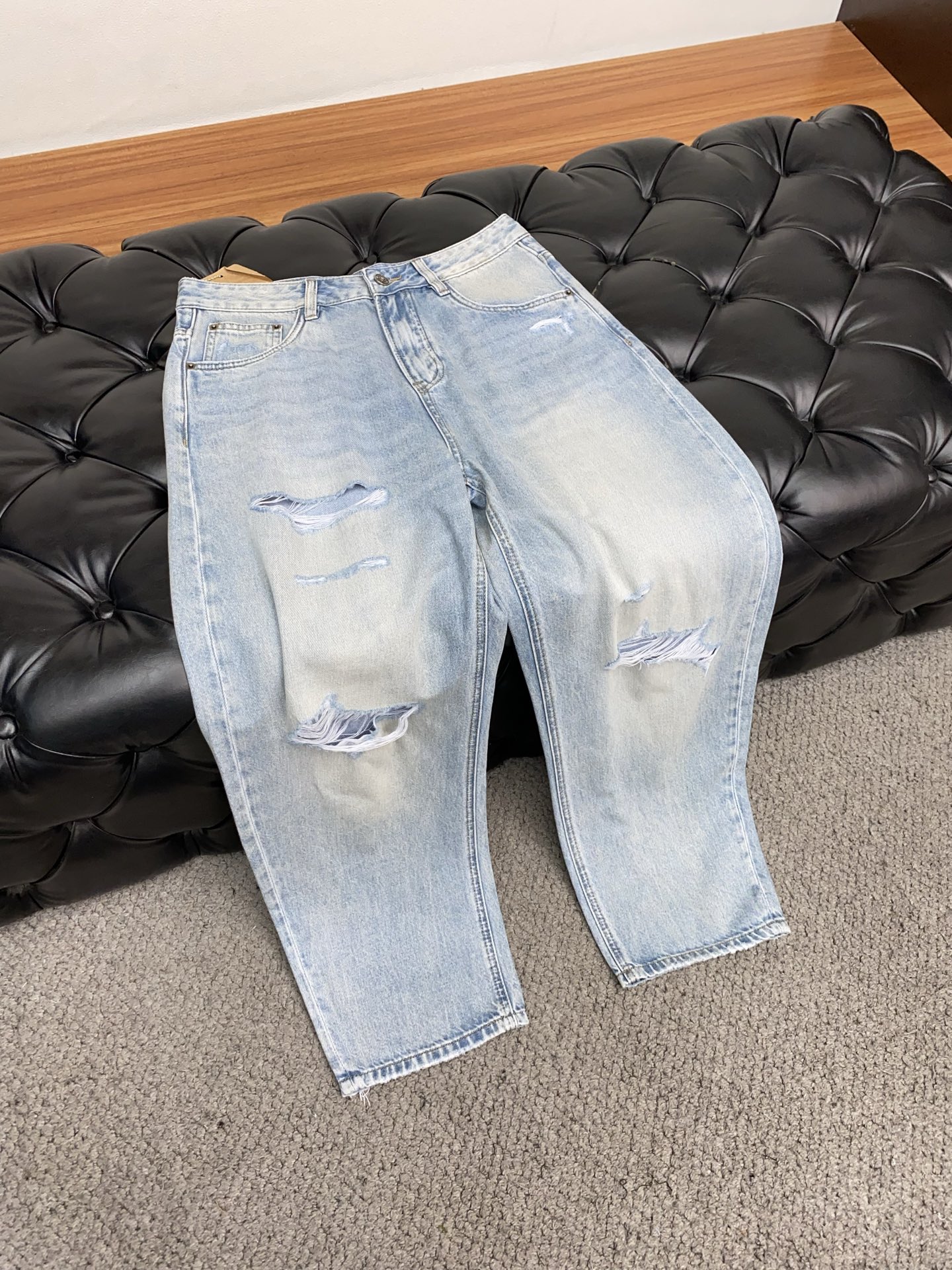 P678 VT 2025SS Men’s Jeans: Original Pure Blood Style, Unmatched Sales, SLP Tone, Crafty Details - 图片 6