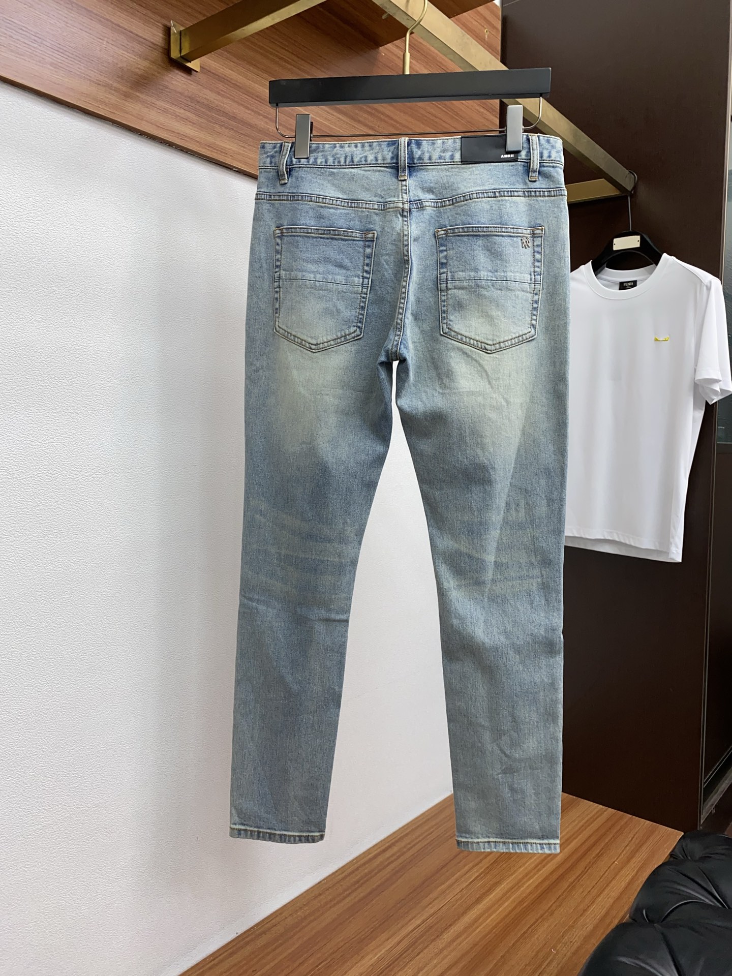 P953 AIM Men’s Little Nail Original Jeans with Unique Handicrafts - 图片 8