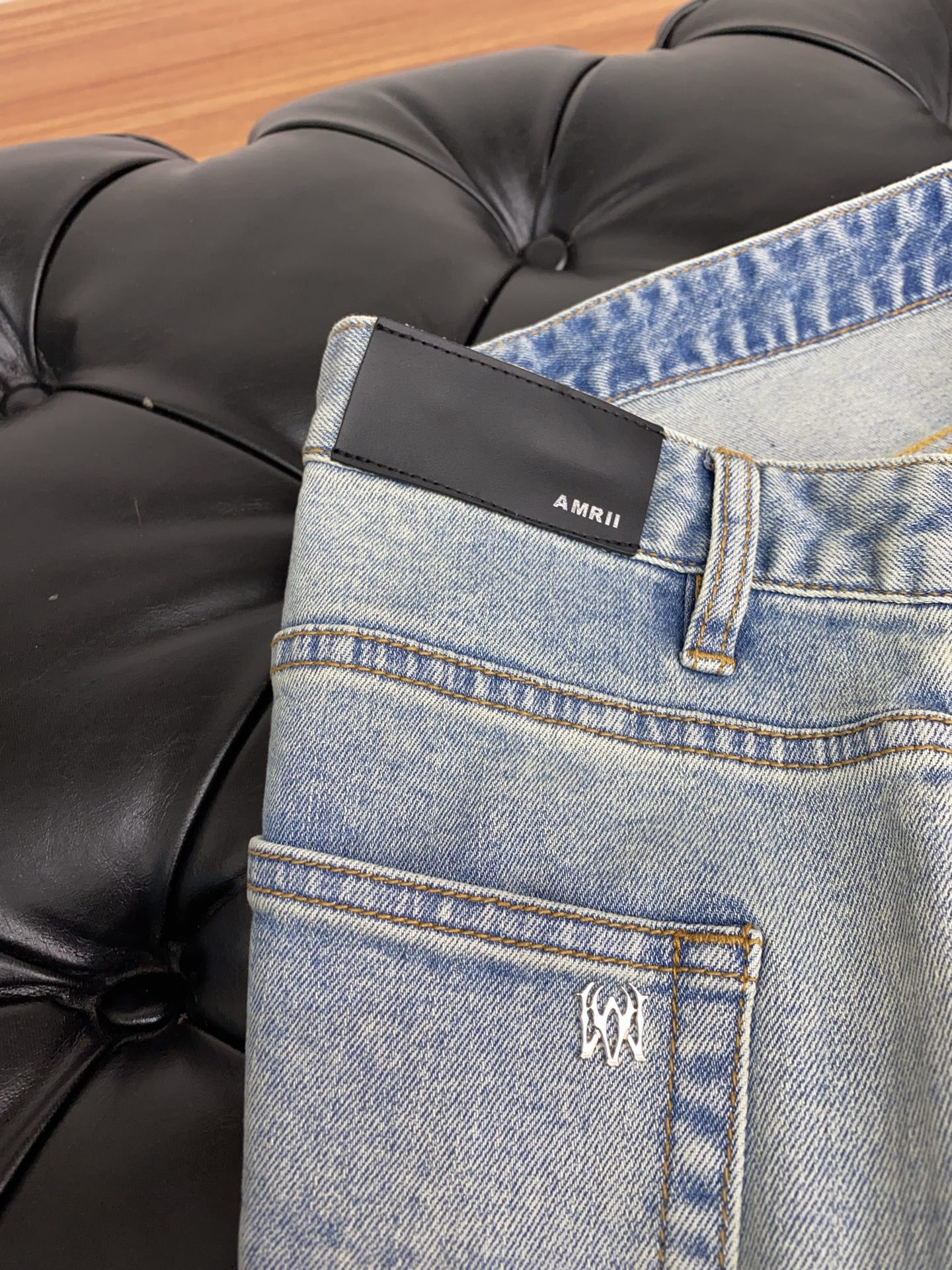 P953 AIM Men’s Little Nail Original Jeans with Unique Handicrafts - 图片 5