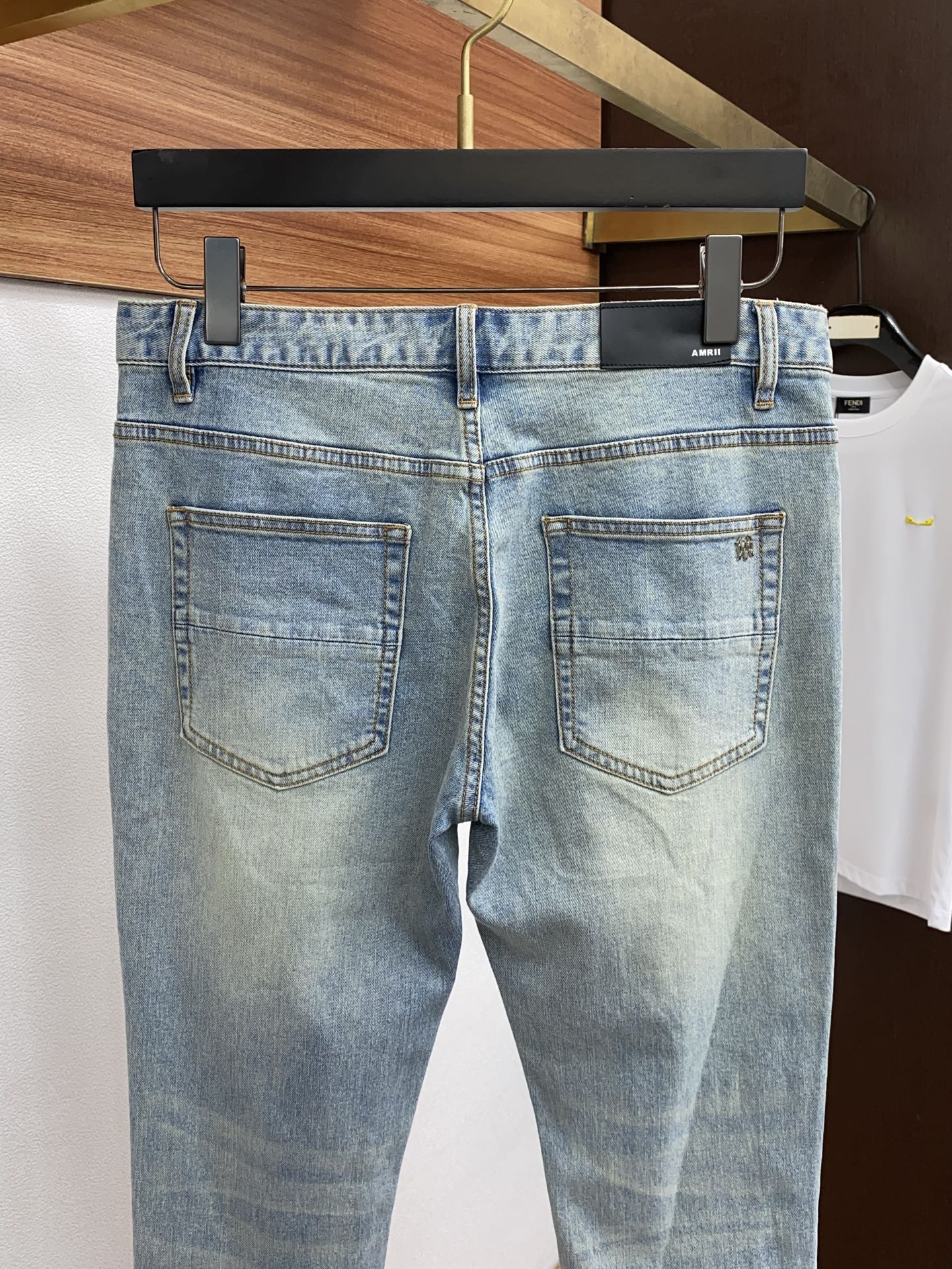 P953 AIM Men’s Little Nail Original Jeans with Unique Handicrafts - 图片 9