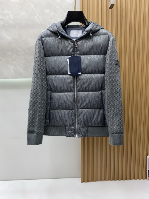 Dior Winter Padded Jacket Knit Mixed Down Coat With Oblique Print 1 Dior Winter Padded Jacket Knit Mixed Down Coat With Oblique Print