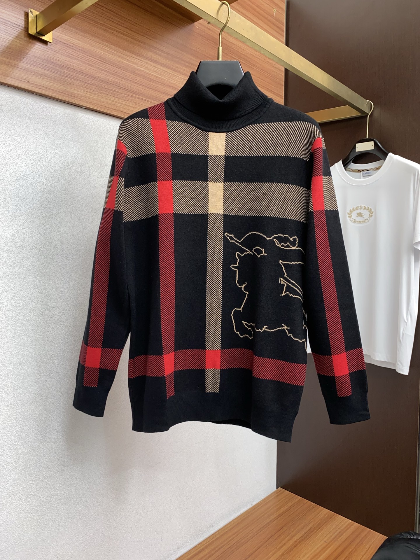 巴宝莉 高领毛衣 重磅推荐！2025aw秋冬新款 专柜同步 时尚经典基础款本色针织 大牌元素logo 秋