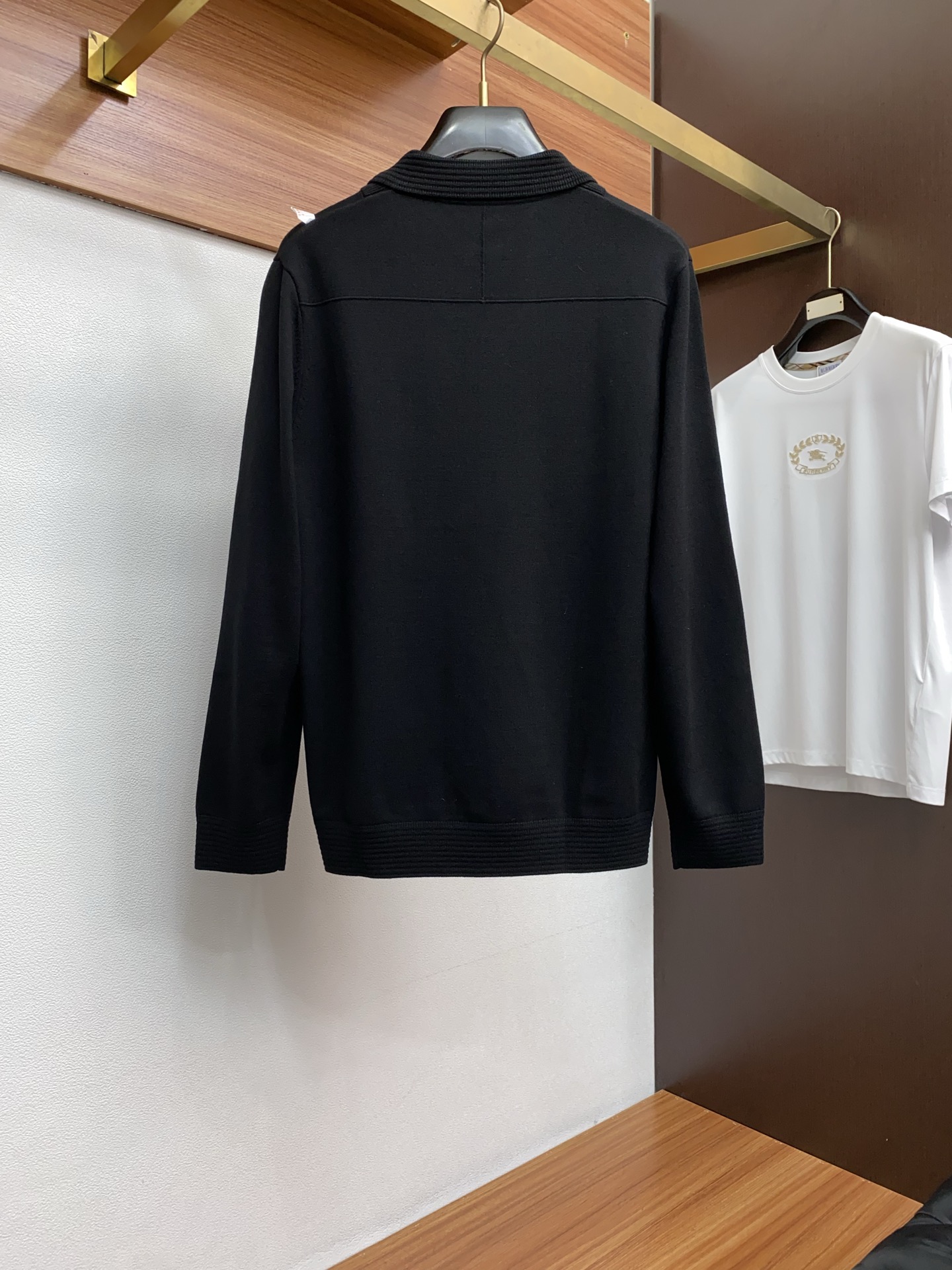 杰尼亚 男士高端简约翻领假两件针织长袖毛衣 ，香港洋行渠道货，纯正血统品质，25年秋冬 新款，经典王牌系