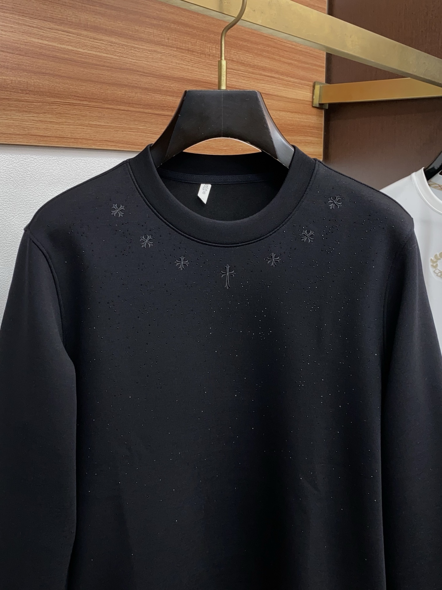 克罗心 男士高端简约圆领加厚空气棉长袖卫衣 ，香港洋行渠道货，纯正血统品质，25年秋冬 新款，经典王牌系