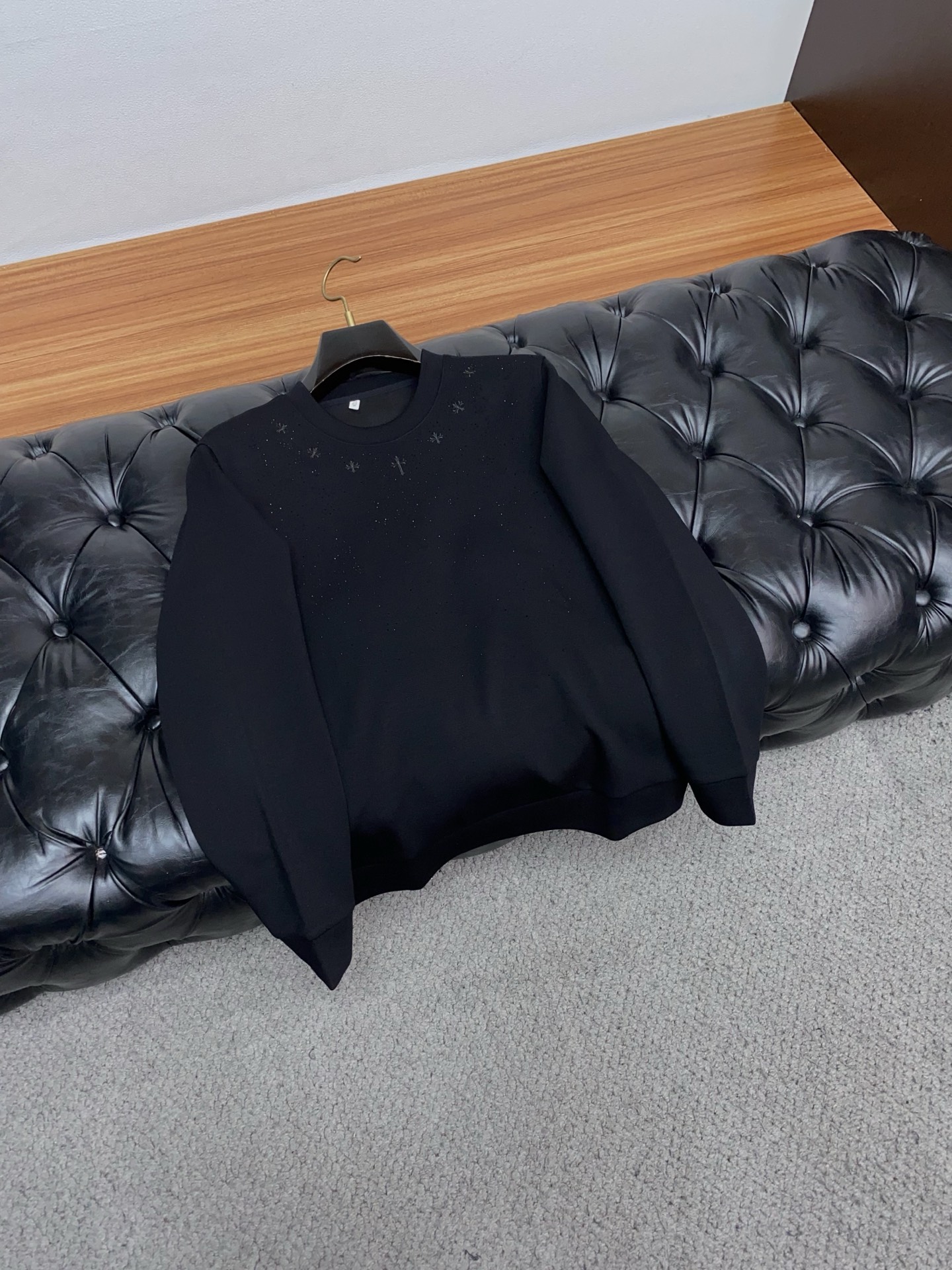 克罗心 男士高端简约圆领加厚空气棉长袖卫衣 ，香港洋行渠道货，纯正血统品质，25年秋冬 新款，经典王牌系