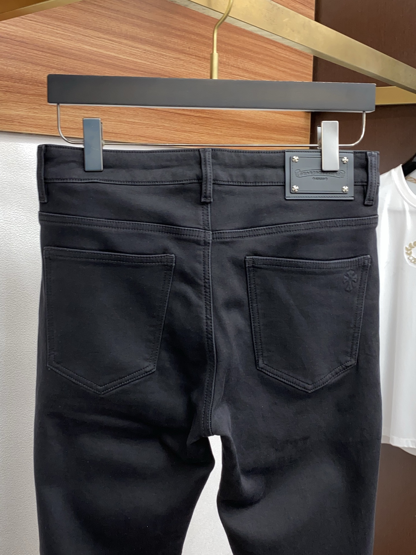 克罗心 25新款 市场独家订制加厚拉绒进口丹宁牛仔面料 稀缺面料 超级舒服 工艺复杂四季款牛仔裤 针织牛