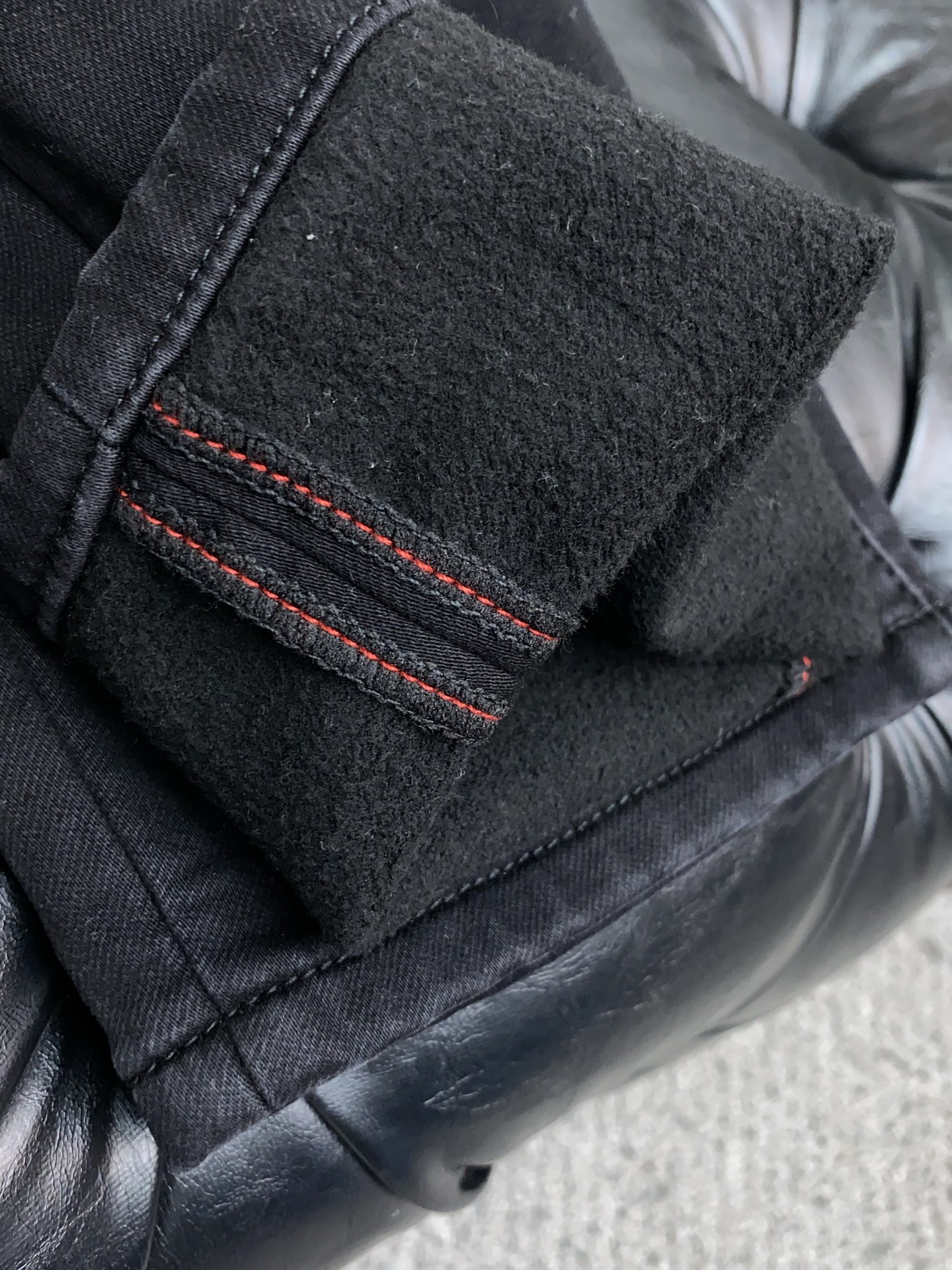 克罗心 25新款 市场独家订制加厚拉绒进口丹宁牛仔面料 稀缺面料 超级舒服 工艺复杂四季款牛仔裤 针织牛