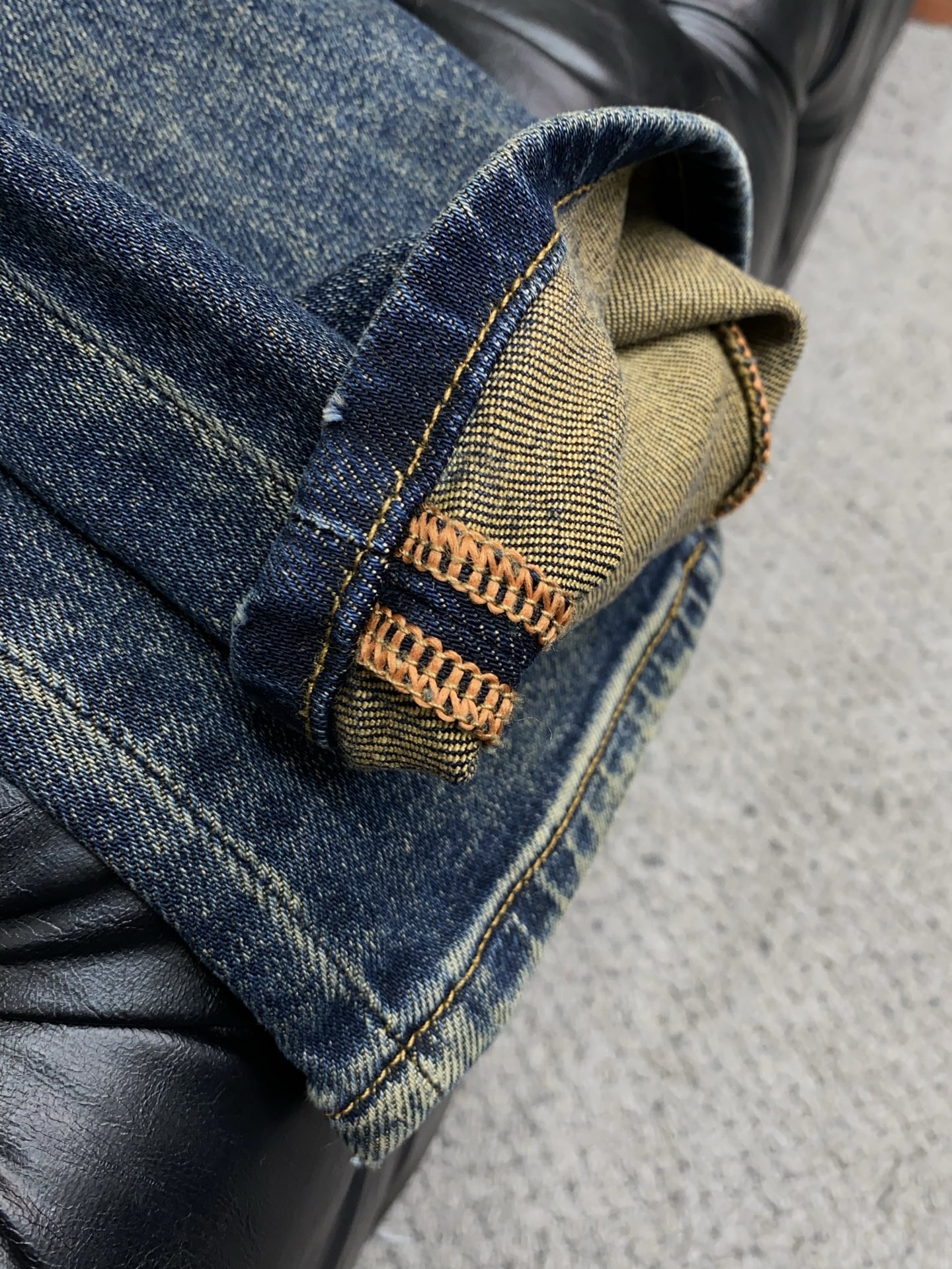 25新款 市场独家订制进口加厚拉绒丹宁牛仔面料 稀缺面料 超级舒服 工艺复杂四季款牛仔裤 针织牛从做旧 