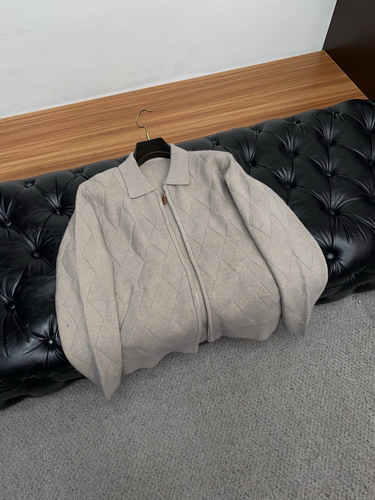 杰尼亚 2025FW男士秋冬羊毛拉链开衫翻领外套毛衣 打底外穿毛衣 针织衫休闲日常穿搭单品！上身修饰身形