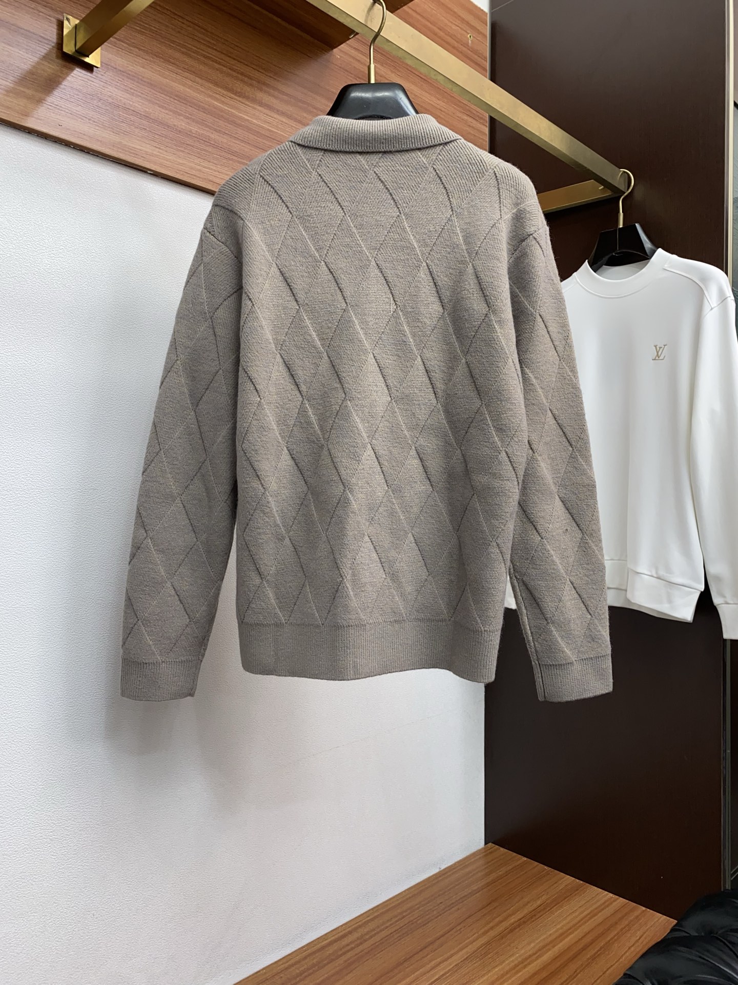 杰尼亚 2025FW男士秋冬羊毛拉链开衫翻领外套毛衣 打底外穿毛衣 针织衫休闲日常穿搭单品！上身修饰身形