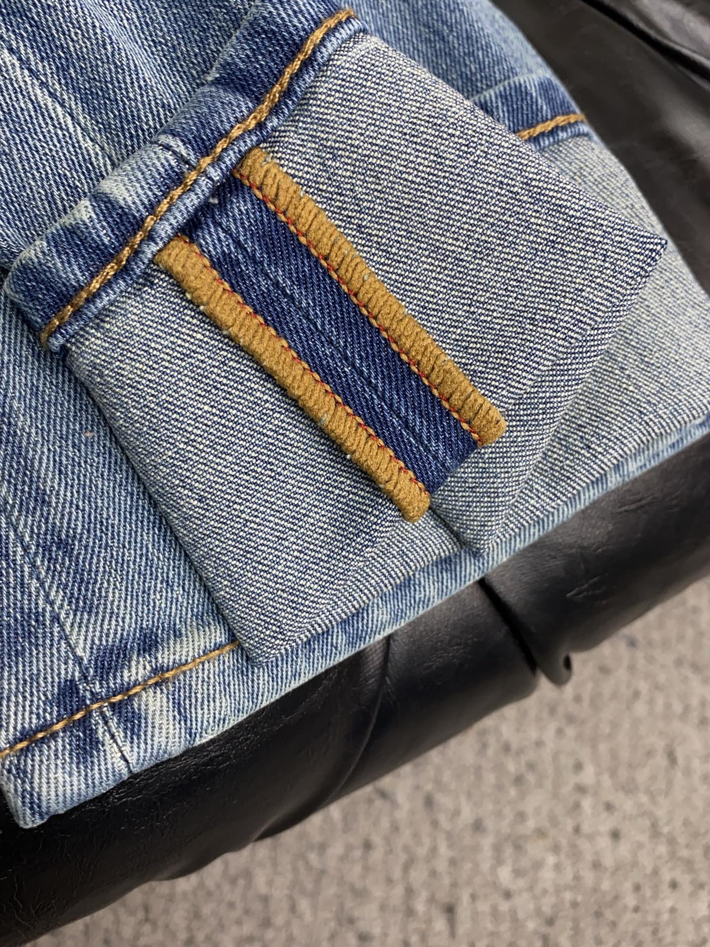 1v 路易威登 2026ss春夏新款修身小直筒牛仔裤 完美洗水工艺 定制顶级五金logo 独家定制微弹面