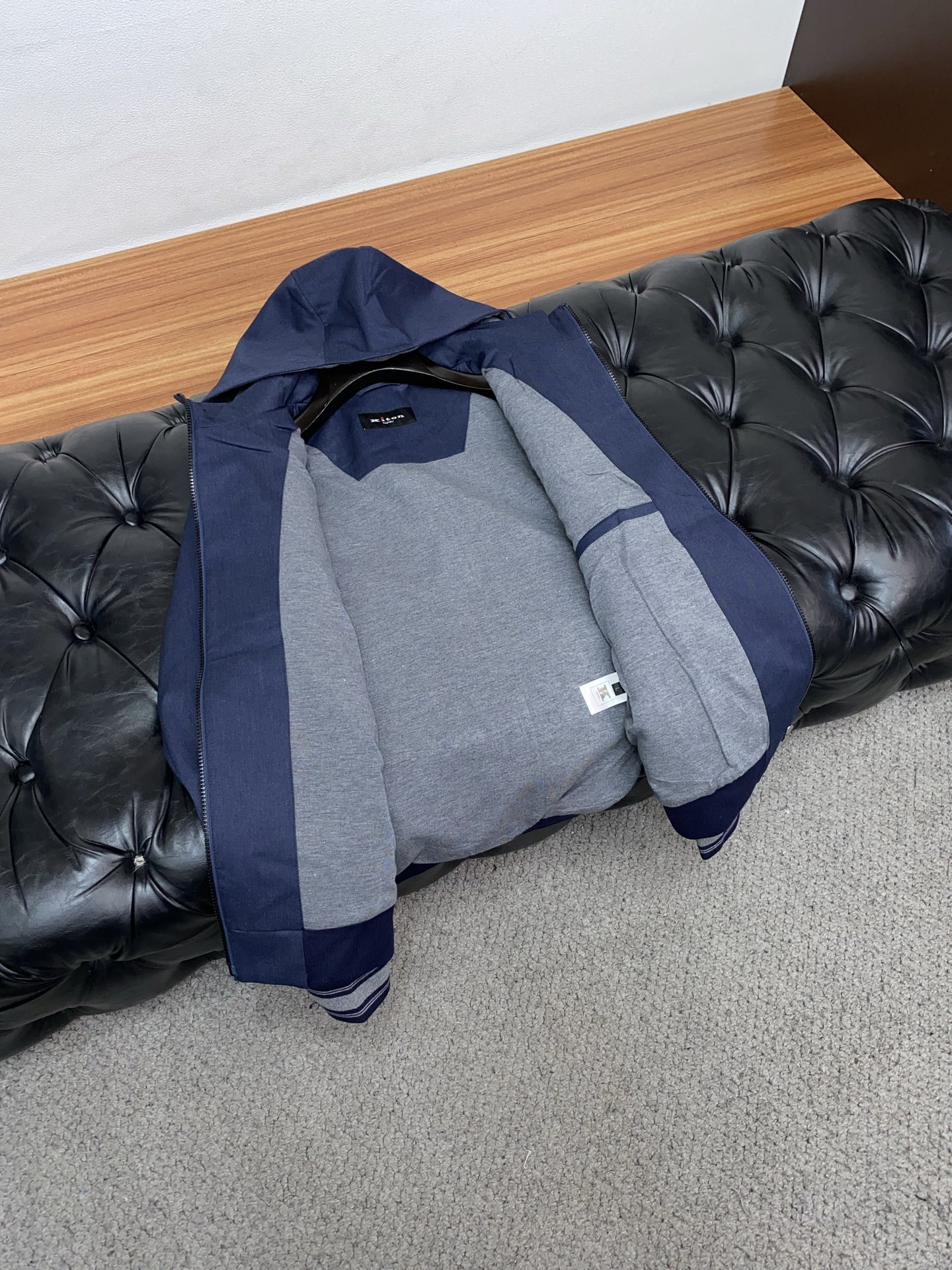 키톤 딥블루 슬림 핏 후드 자켓 88505 이미지 7