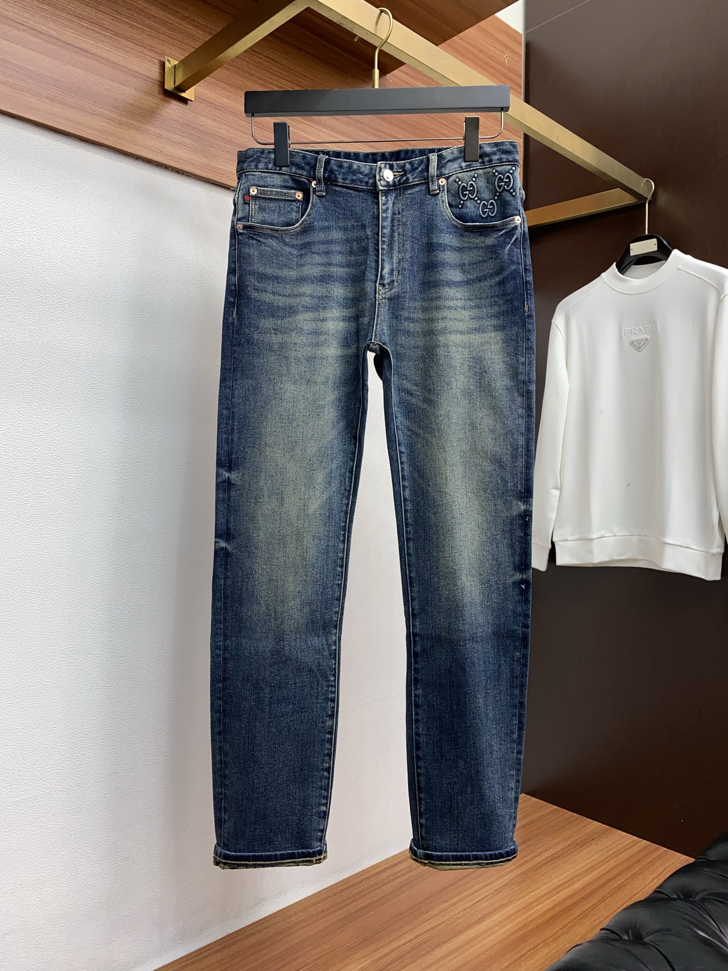 古奇 2025SS秋冬 新品 原单男士修身牛仔休闲裤 纯血统品 G柜7000+ 每季必出的类型，无需质疑