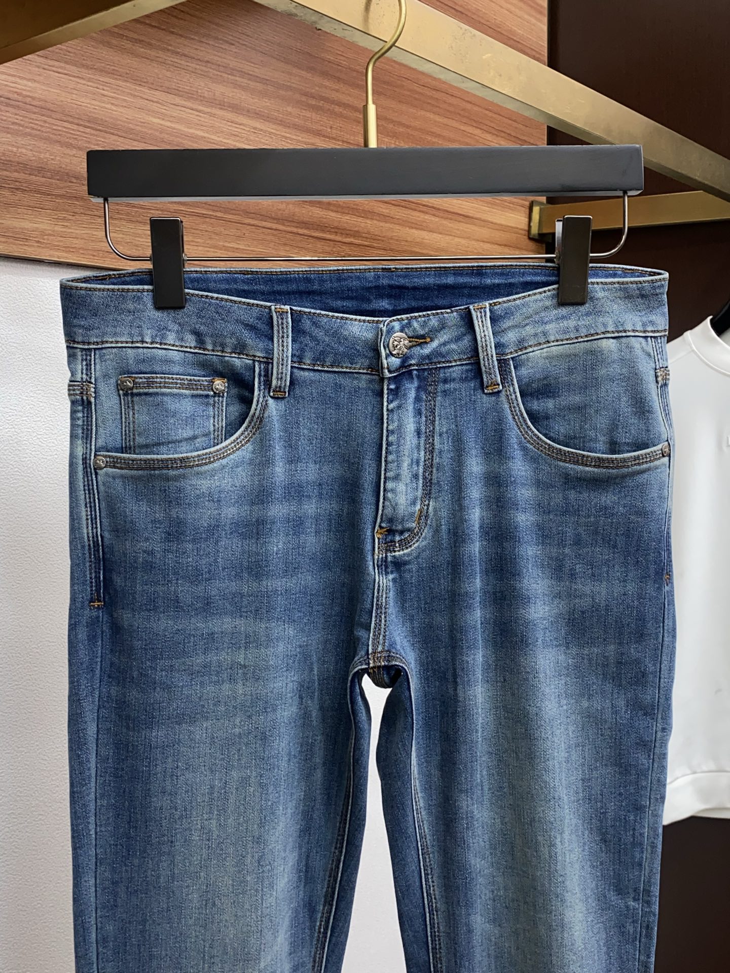 巴宝莉 高端定制、2026早春最新款牛仔裤 柜台同步发售 原版定制复刻 客供五金辅料 原单品质 进口牛仔