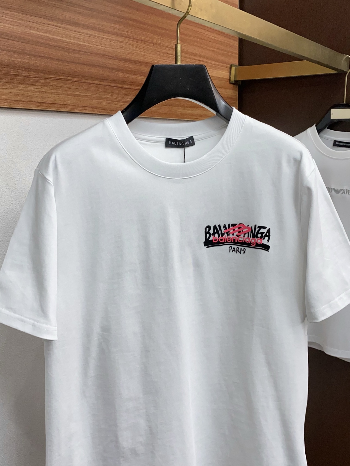 巴黎世家 26SS春夏新款 纯棉质圆领短袖 男士基础款纯白专柜短袖T恤衫！贸易公司渠道稀出，同步官网发售