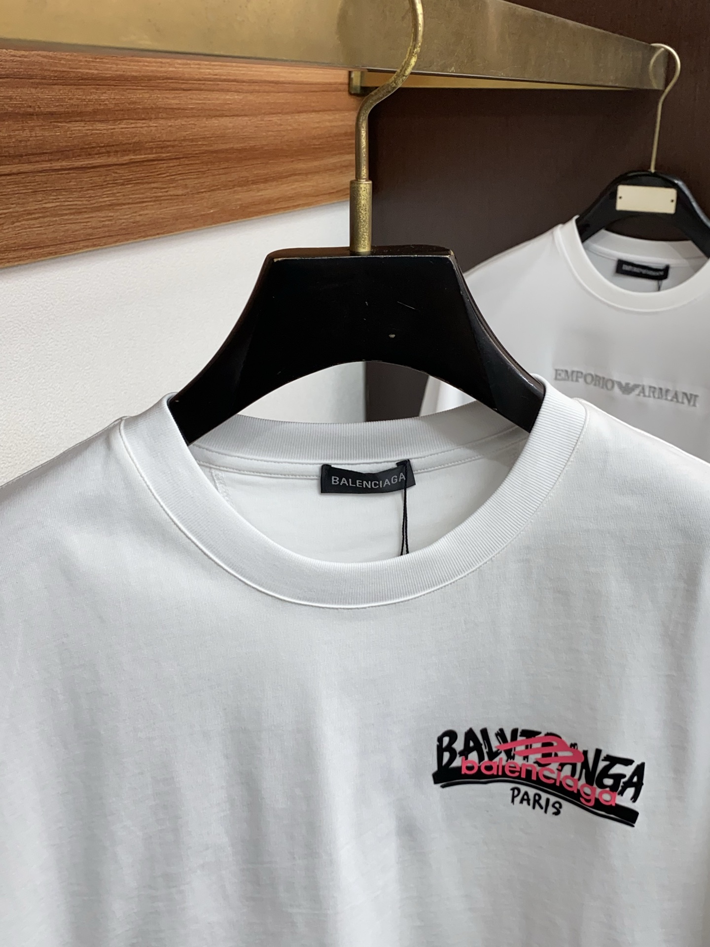 巴黎世家 26SS春夏新款 纯棉质圆领短袖 男士基础款纯白专柜短袖T恤衫！贸易公司渠道稀出，同步官网发售