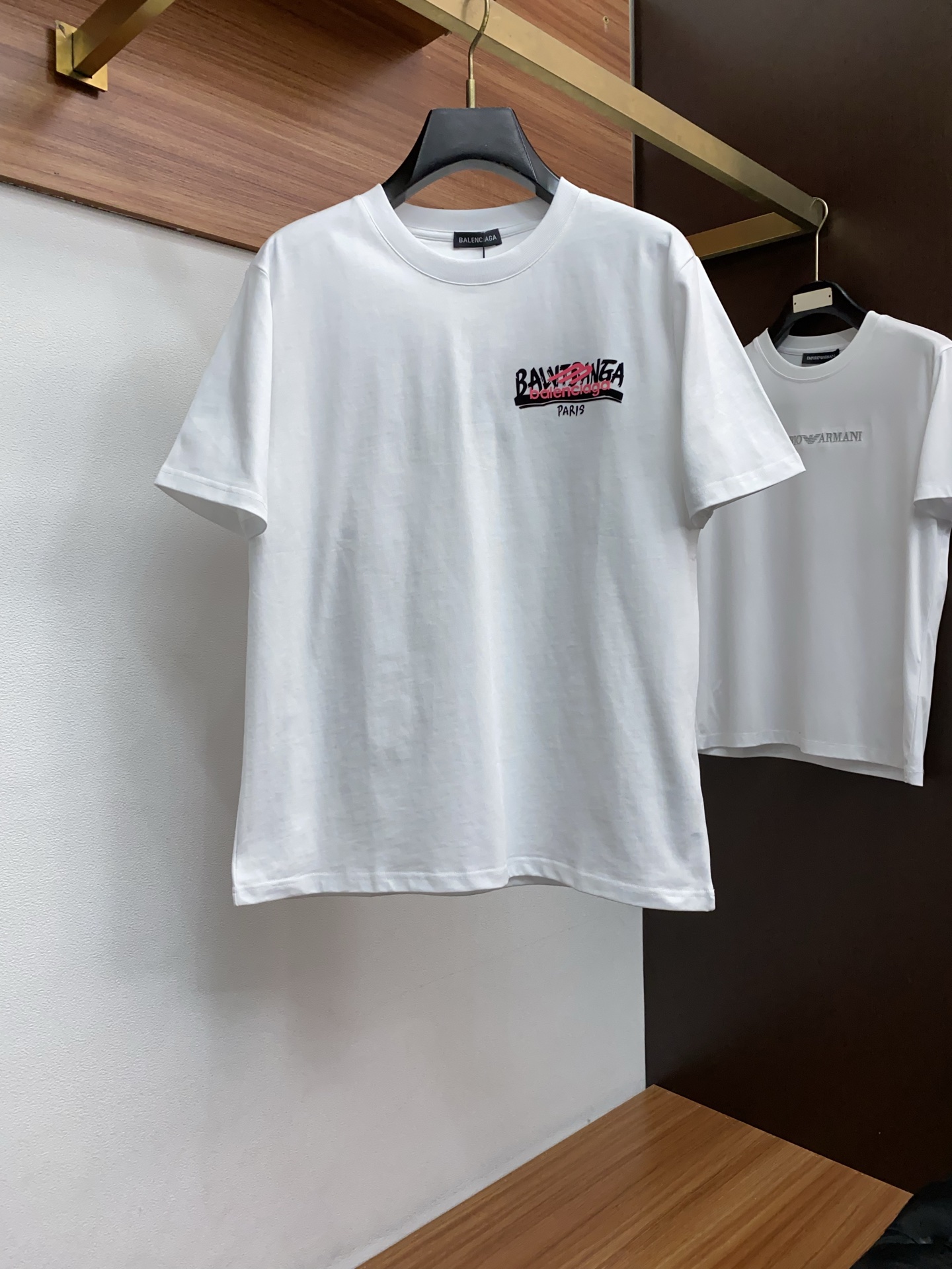 巴黎世家 26SS春夏新款 纯棉质圆领短袖 男士基础款纯白专柜短袖T恤衫！贸易公司渠道稀出，同步官网发售