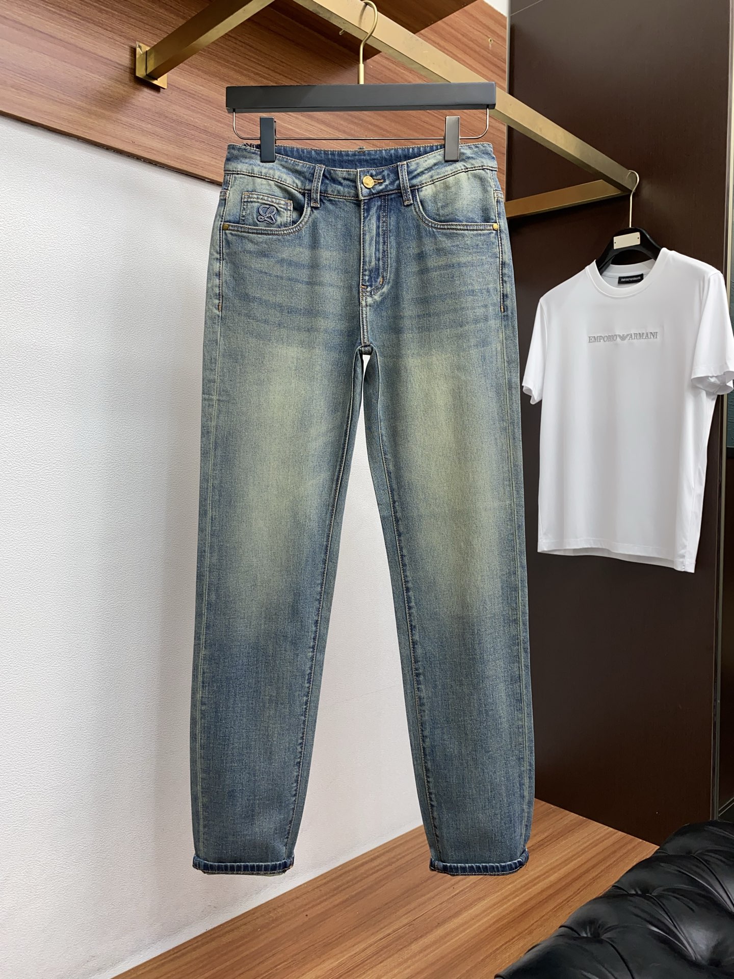 罗意威 高端定制、2026早春最新款牛仔裤 柜台同步发售 原版定制复刻 客供五金辅料 原单品质 进口牛仔