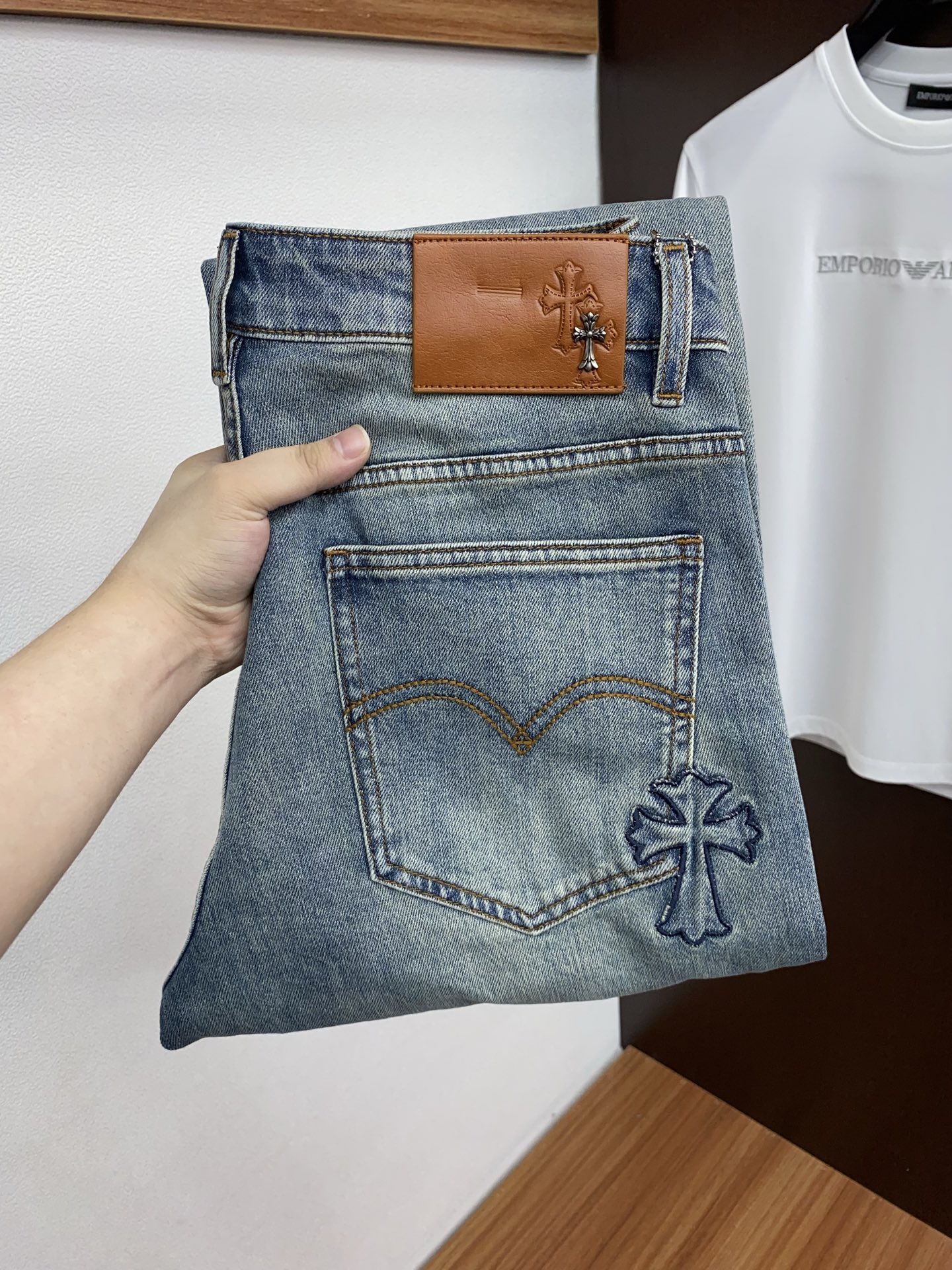 克罗心 26春夏 新品 原单男士修身牛仔休闲裤 纯血统品 G柜7000+ 每季必出的类型，无需质疑的热卖