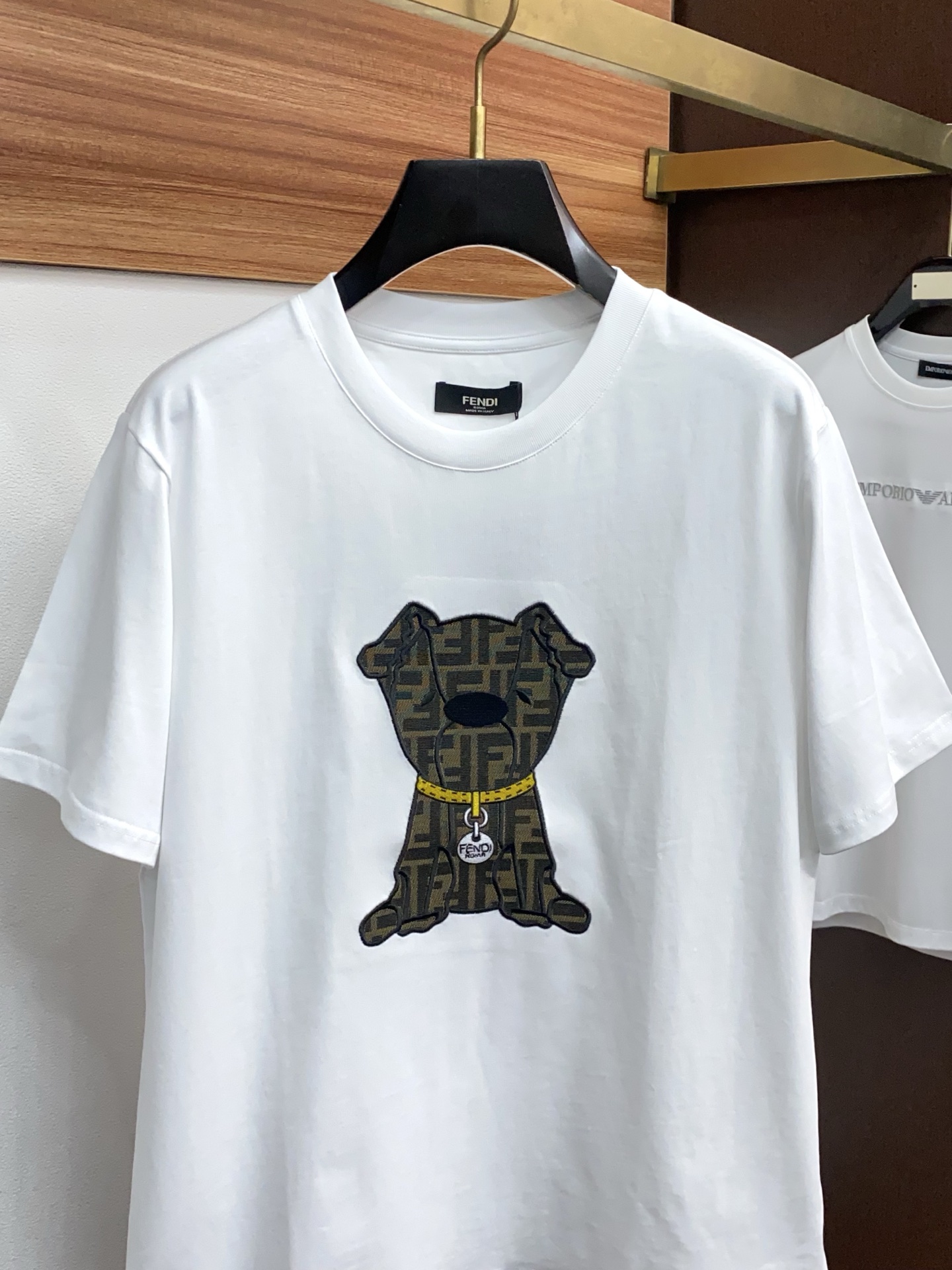 芬迪 26SS春夏新款 纯棉质圆领短袖 男士基础款纯白专柜短袖T恤衫！贸易公司渠道稀出，同步官网发售！基