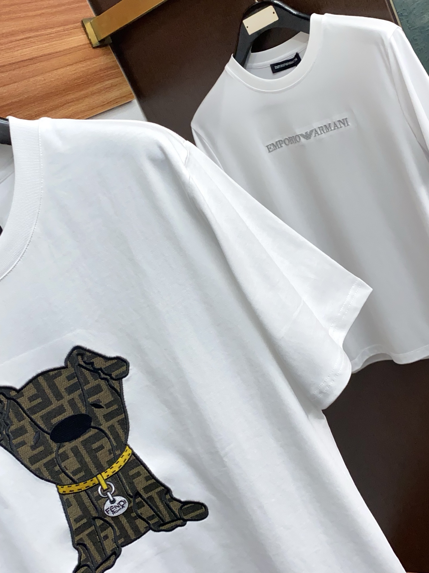 芬迪 26SS春夏新款 纯棉质圆领短袖 男士基础款纯白专柜短袖T恤衫！贸易公司渠道稀出，同步官网发售！基