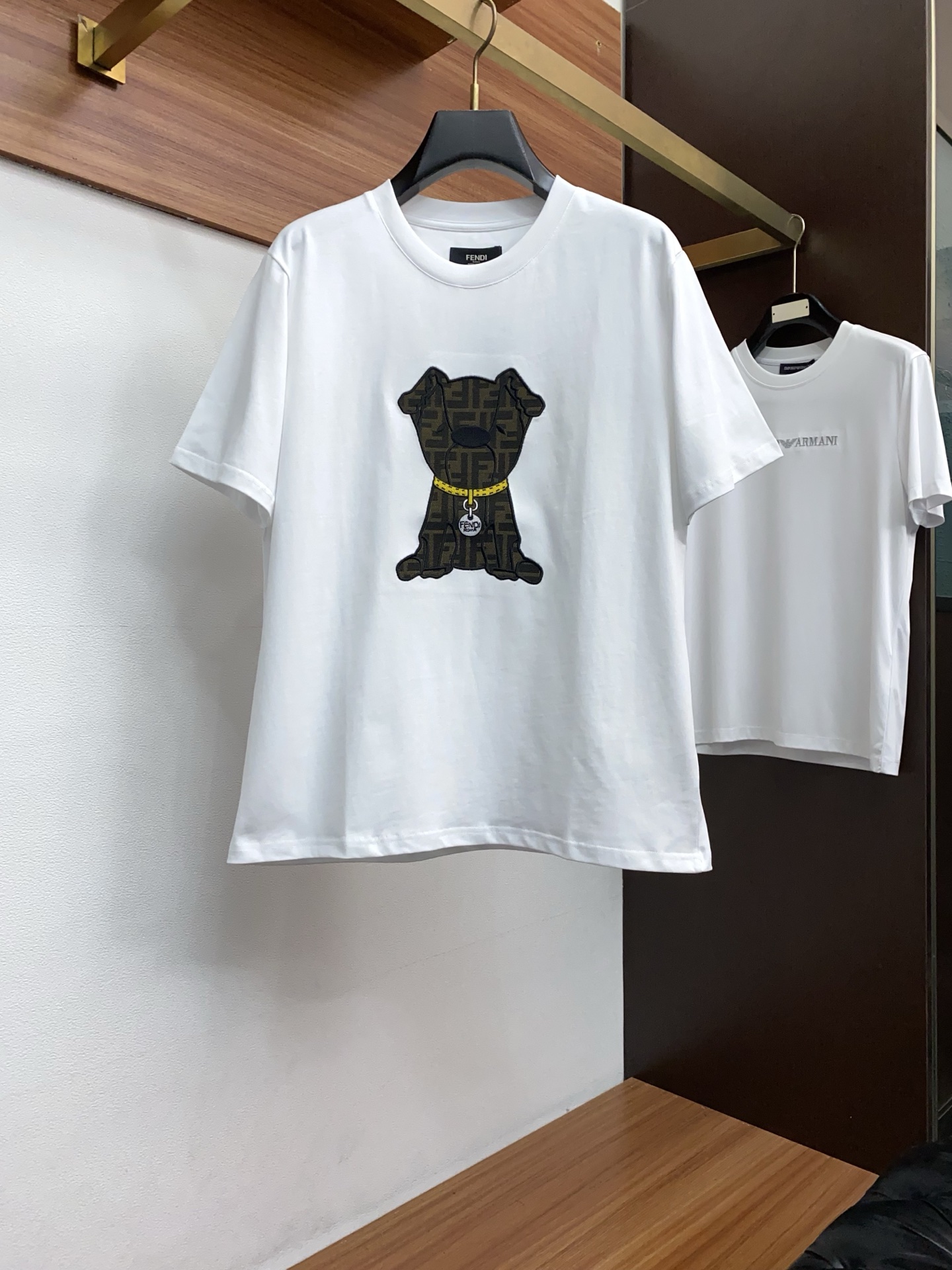 芬迪 26SS春夏新款 纯棉质圆领短袖 男士基础款纯白专柜短袖T恤衫！贸易公司渠道稀出，同步官网发售！基