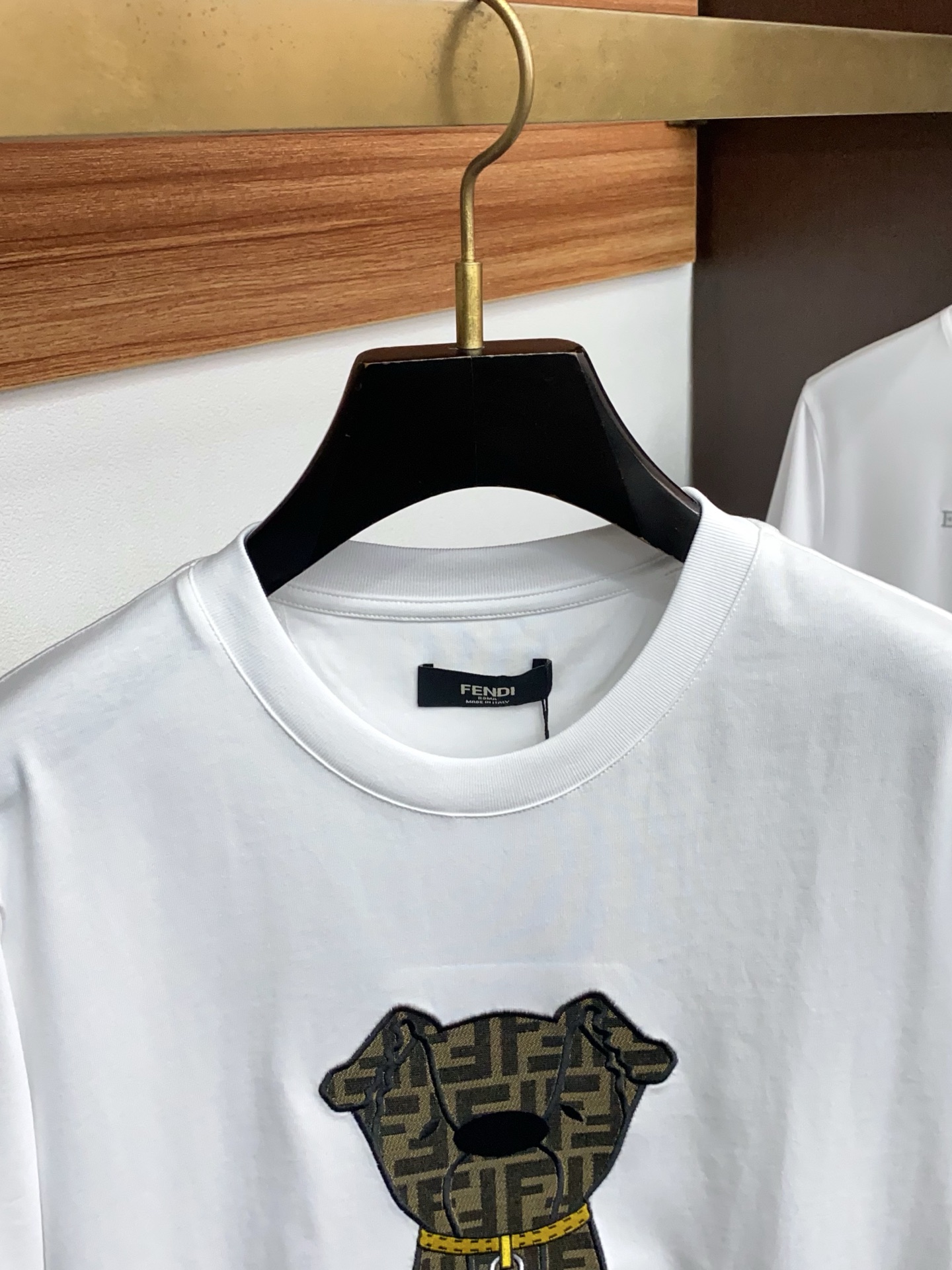 芬迪 26SS春夏新款 纯棉质圆领短袖 男士基础款纯白专柜短袖T恤衫！贸易公司渠道稀出，同步官网发售！基