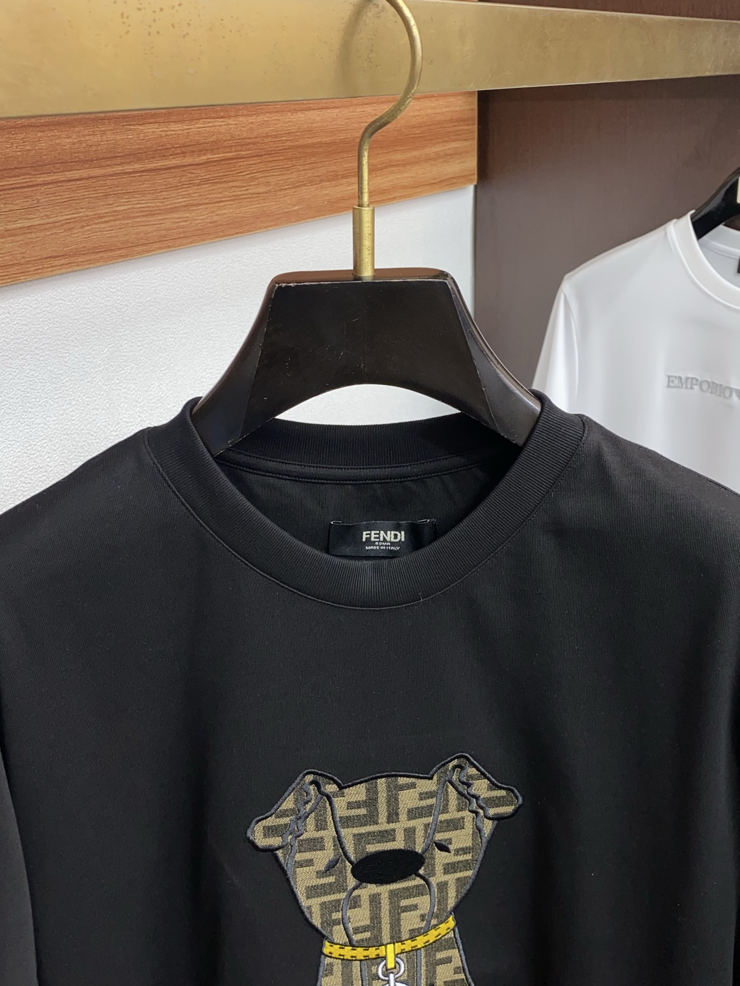 芬迪 26SS春夏新款 纯棉质圆领短袖 男士基础款纯白专柜短袖T恤衫！贸易公司渠道稀出，同步官网发售！基