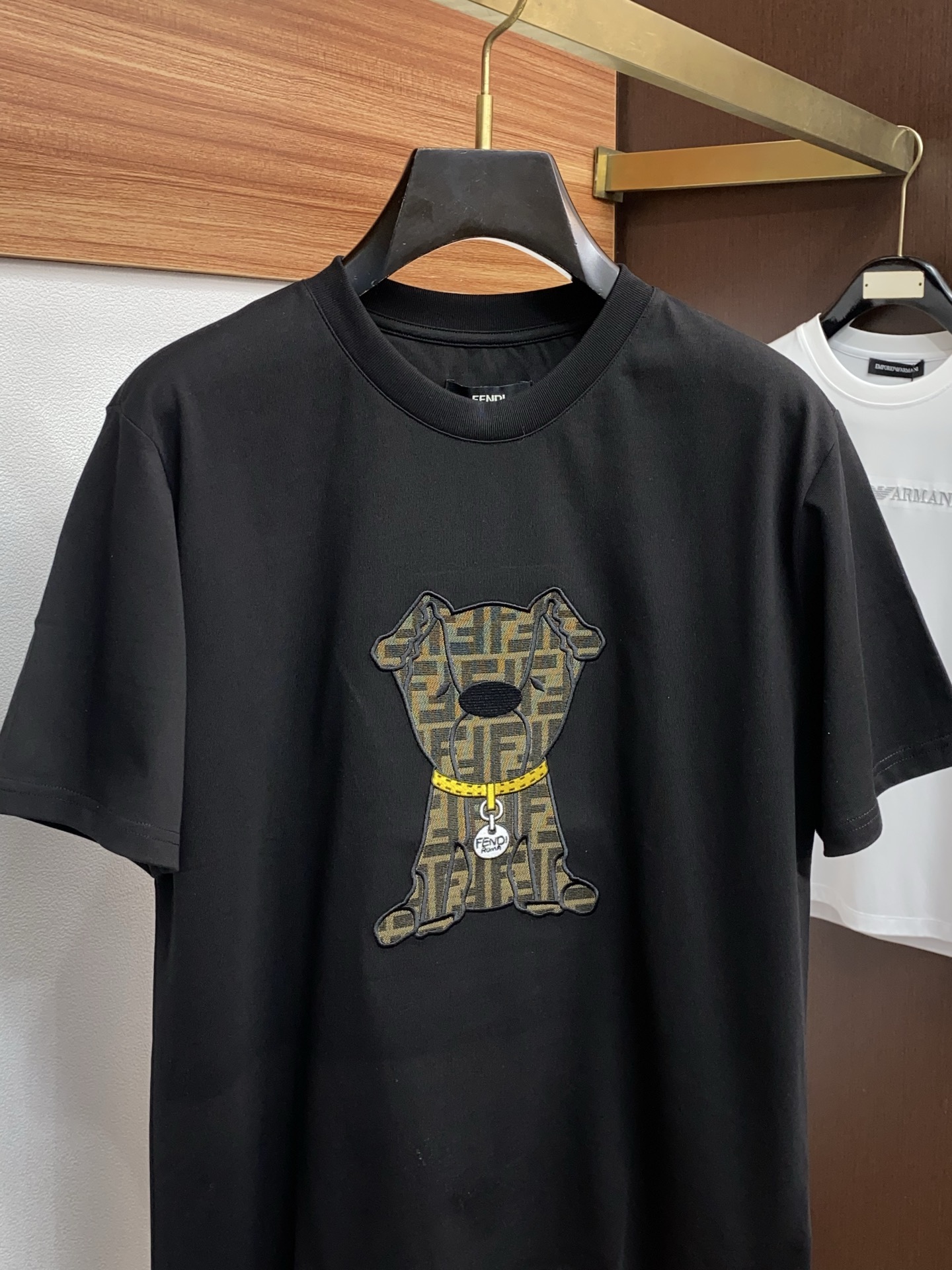 芬迪 26SS春夏新款 纯棉质圆领短袖 男士基础款纯白专柜短袖T恤衫！贸易公司渠道稀出，同步官网发售！基