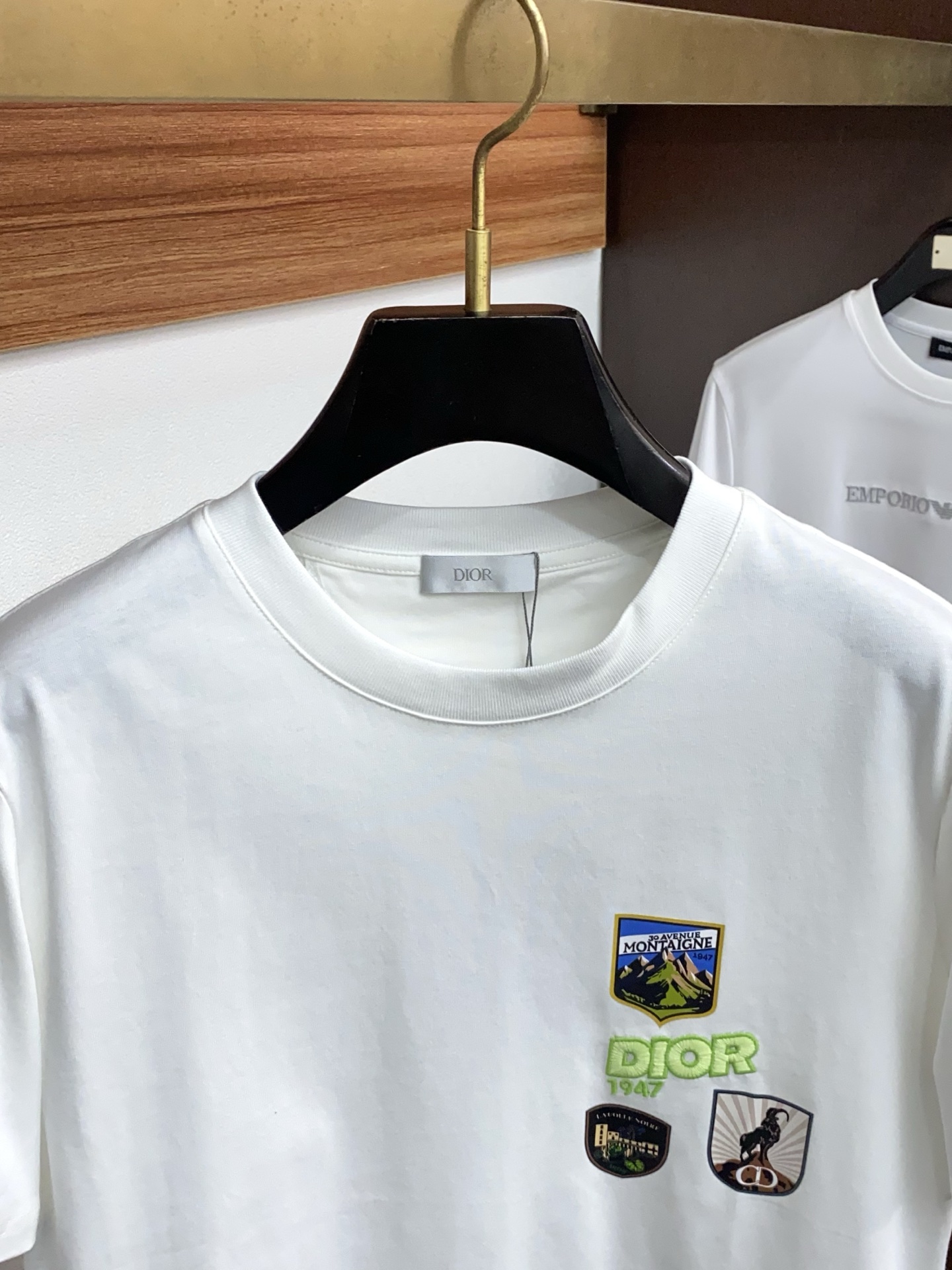 迪奥 26SS春夏新款 纯棉质圆领短袖 男士基础款纯白专柜短袖T恤衫！贸易公司渠道稀出，同步官网发售！基