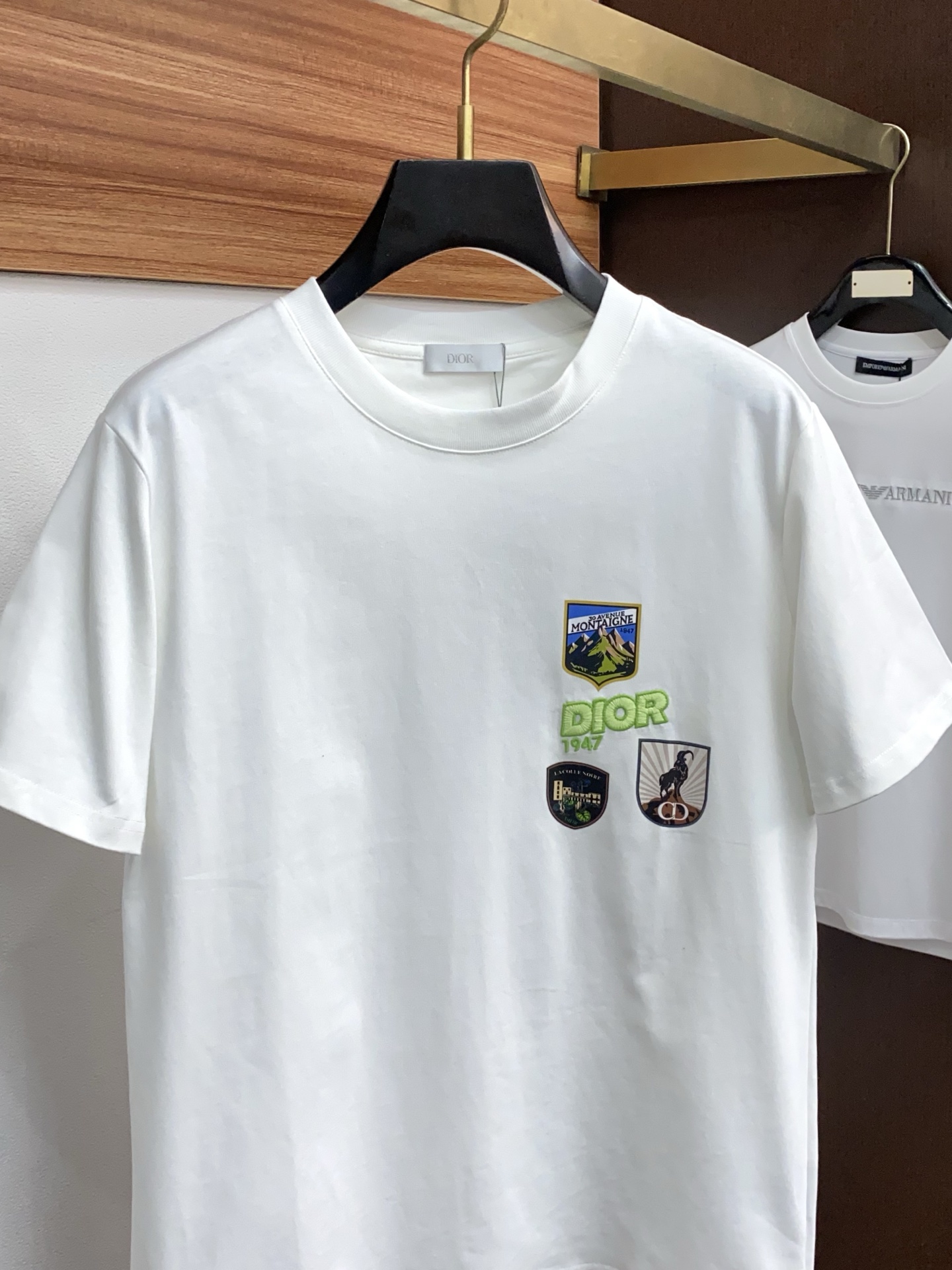 迪奥 26SS春夏新款 纯棉质圆领短袖 男士基础款纯白专柜短袖T恤衫！贸易公司渠道稀出，同步官网发售！基