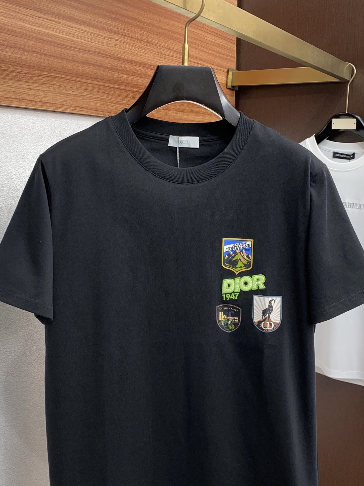 迪奥 26SS春夏新款 纯棉质圆领短袖 男士基础款纯白专柜短袖T恤衫！贸易公司渠道稀出，同步官网发售！基