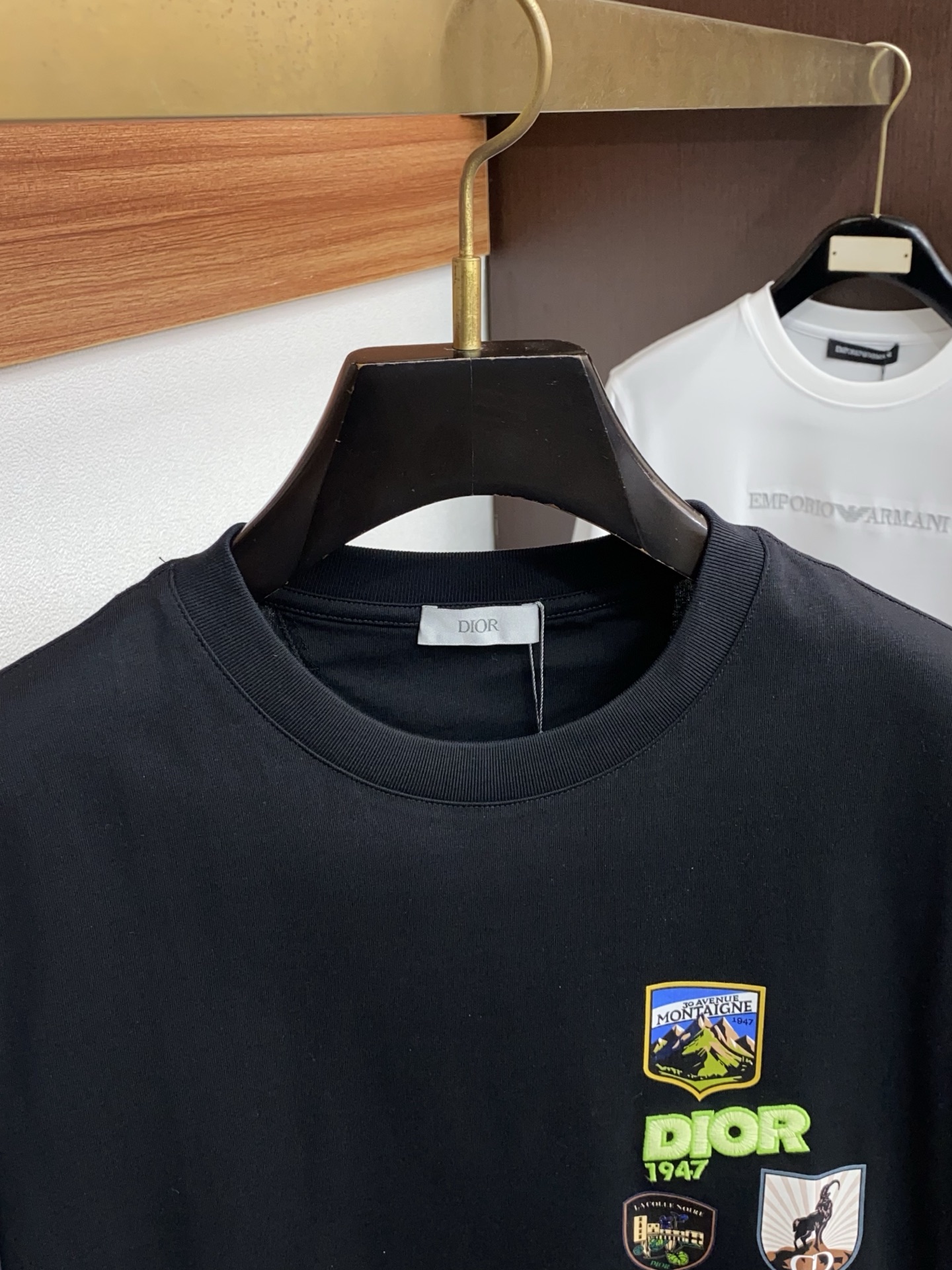 迪奥 26SS春夏新款 纯棉质圆领短袖 男士基础款纯白专柜短袖T恤衫！贸易公司渠道稀出，同步官网发售！基