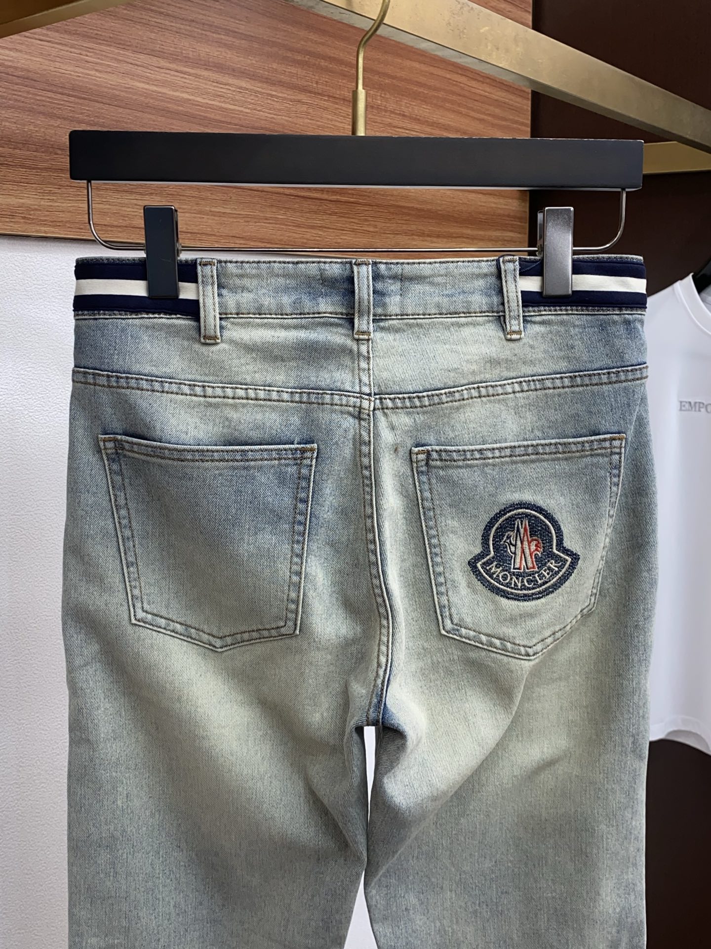 蒙口 2026ss春夏新款修身小直筒牛仔裤 完美洗水工艺 定制顶级五金logo 独家定制微弹面料 码数2