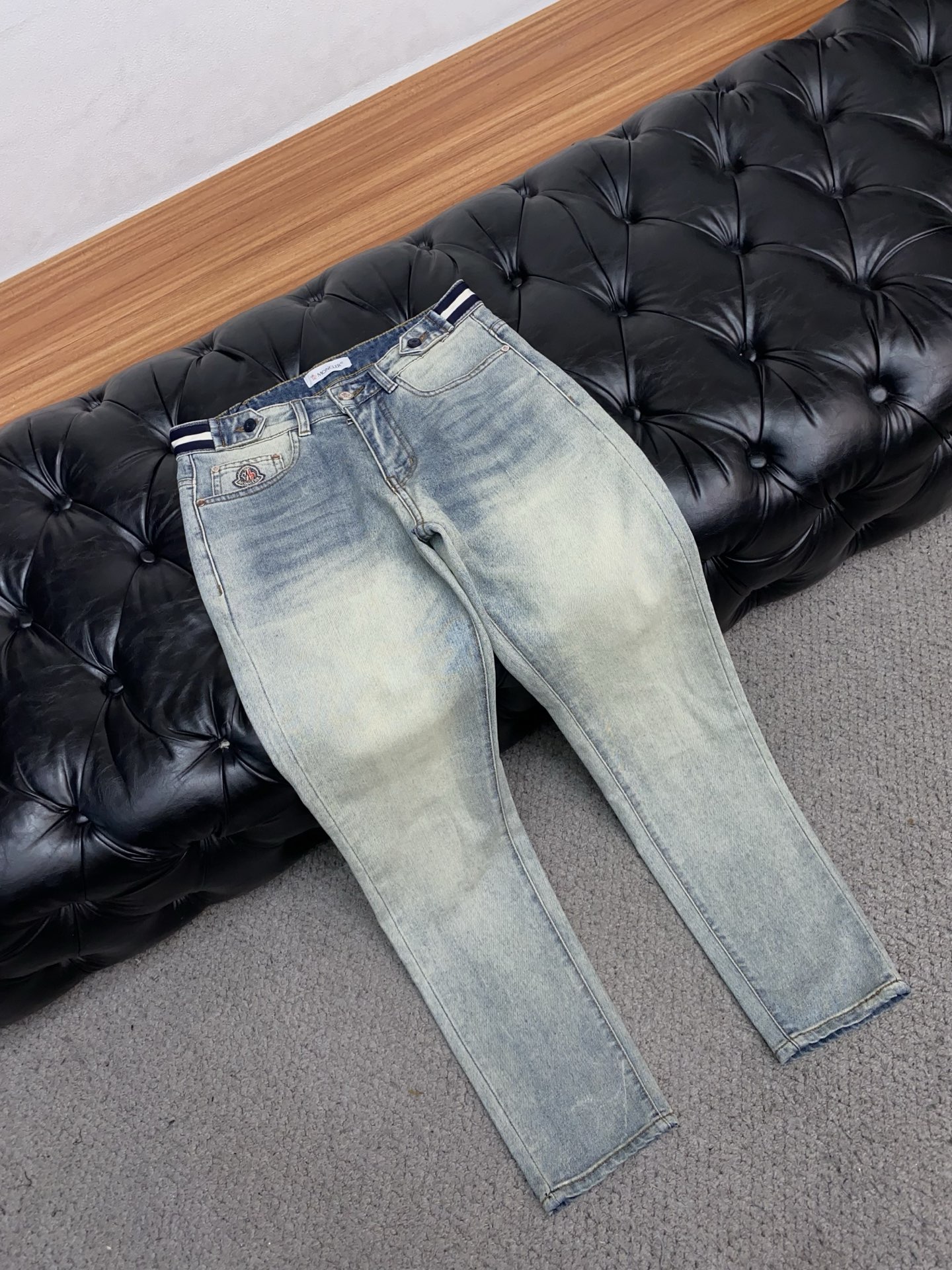 蒙口 2026ss春夏新款修身小直筒牛仔裤 完美洗水工艺 定制顶级五金logo 独家定制微弹面料 码数2