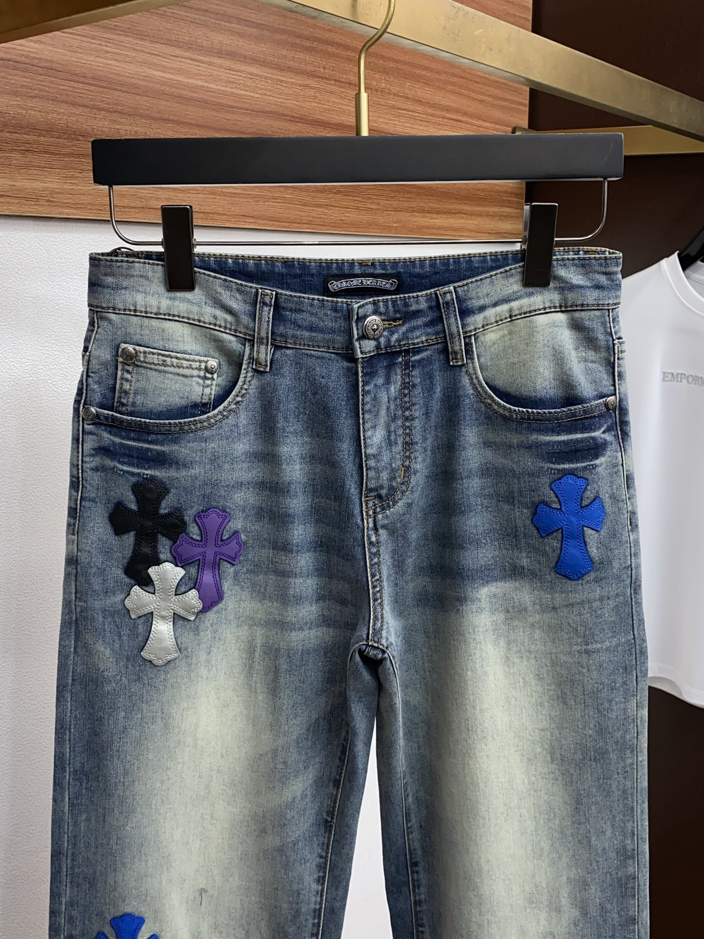 克罗心 2026ss春夏新款修身小直筒牛仔裤 完美洗水工艺 定制顶级五金logo 独家定制微弹面料 码数