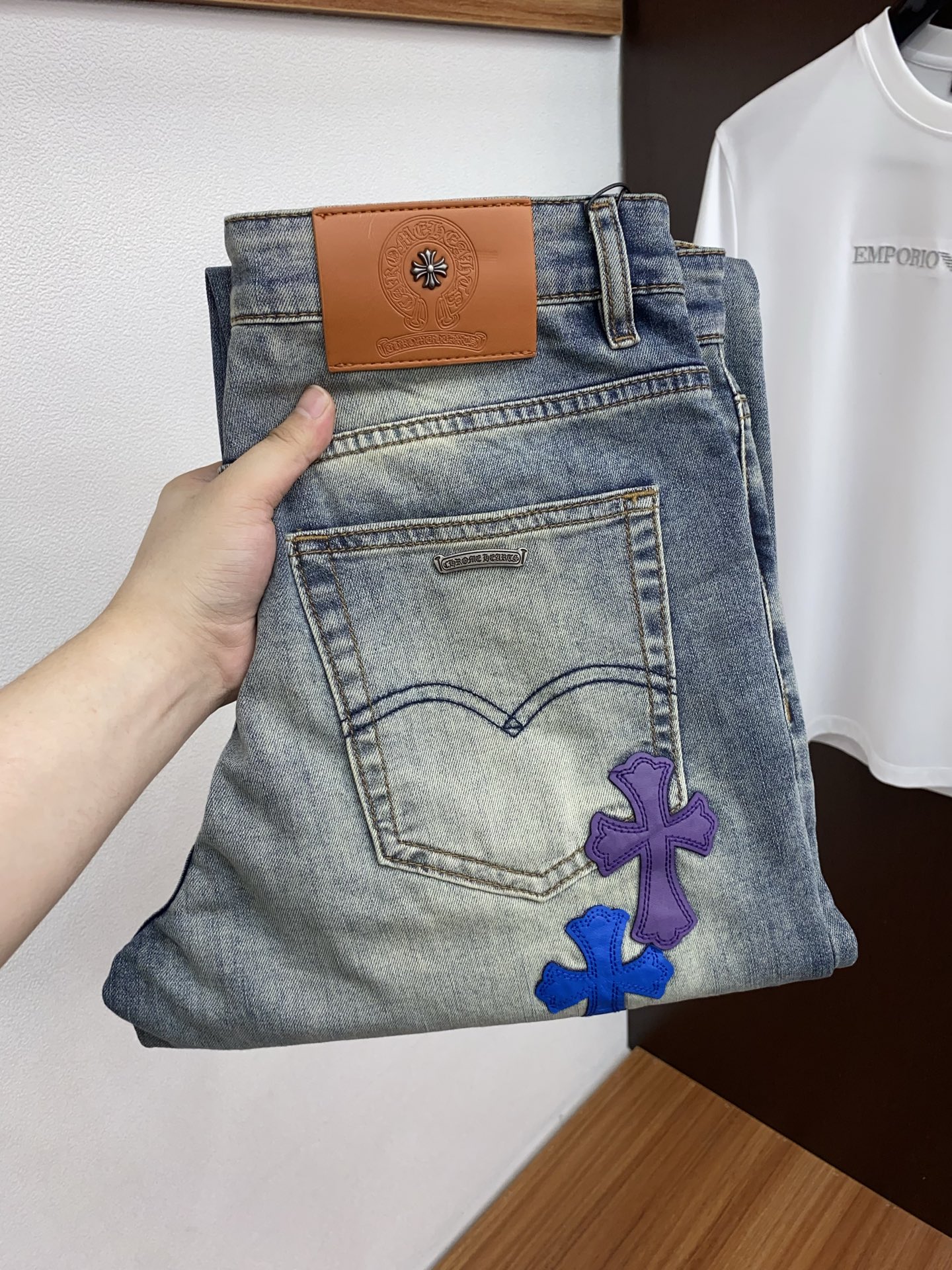 克罗心 2026ss春夏新款修身小直筒牛仔裤 完美洗水工艺 定制顶级五金logo 独家定制微弹面料 码数