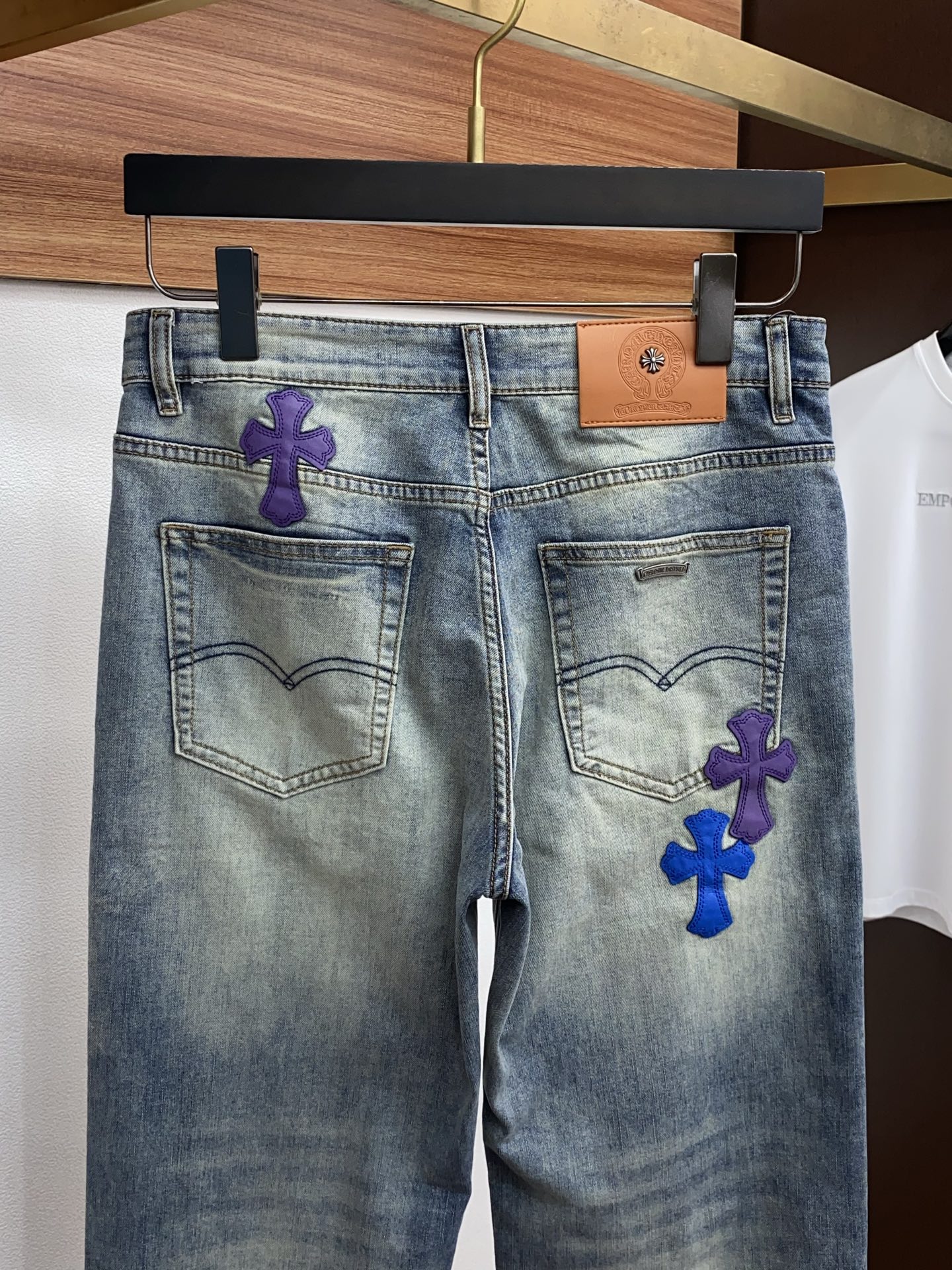 克罗心 2026ss春夏新款修身小直筒牛仔裤 完美洗水工艺 定制顶级五金logo 独家定制微弹面料 码数